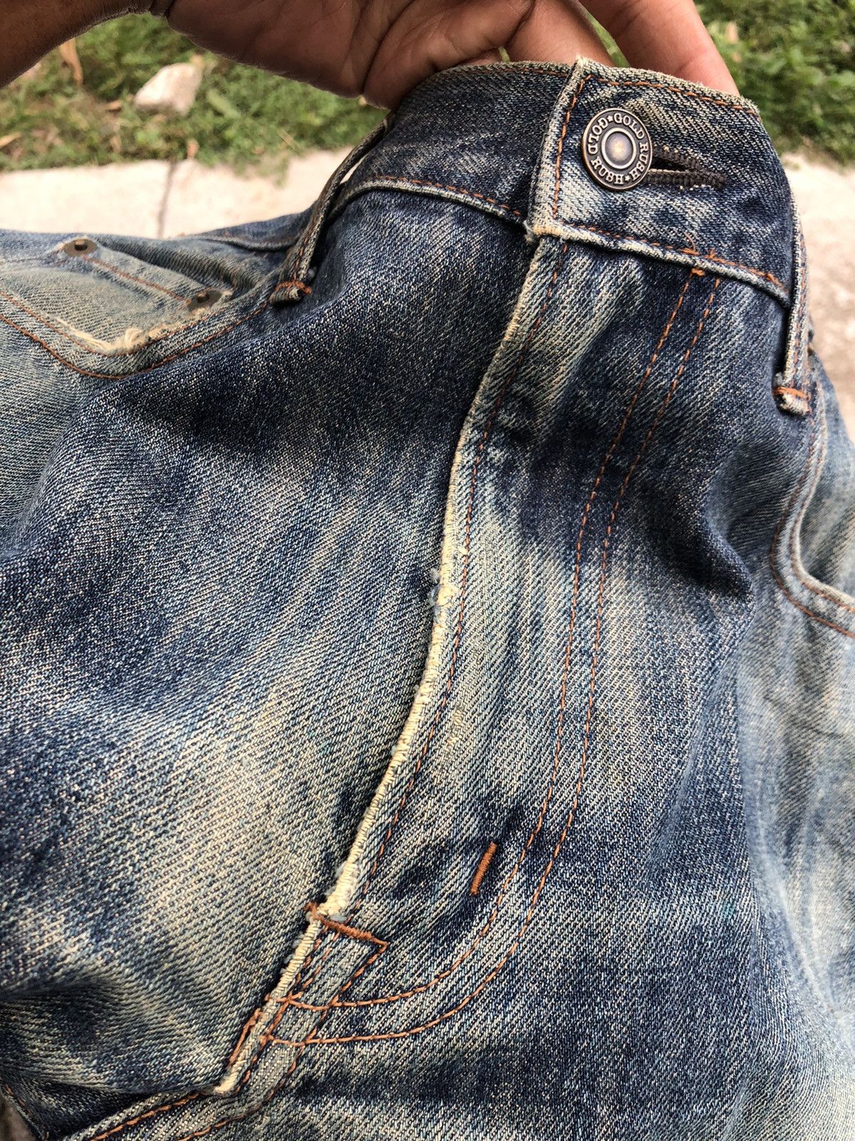 Japanese Brand VINTAGE RUSTY BLUE GOLD RUSH JEANS Size US 32 / EU 48 - 6 Thumbnail