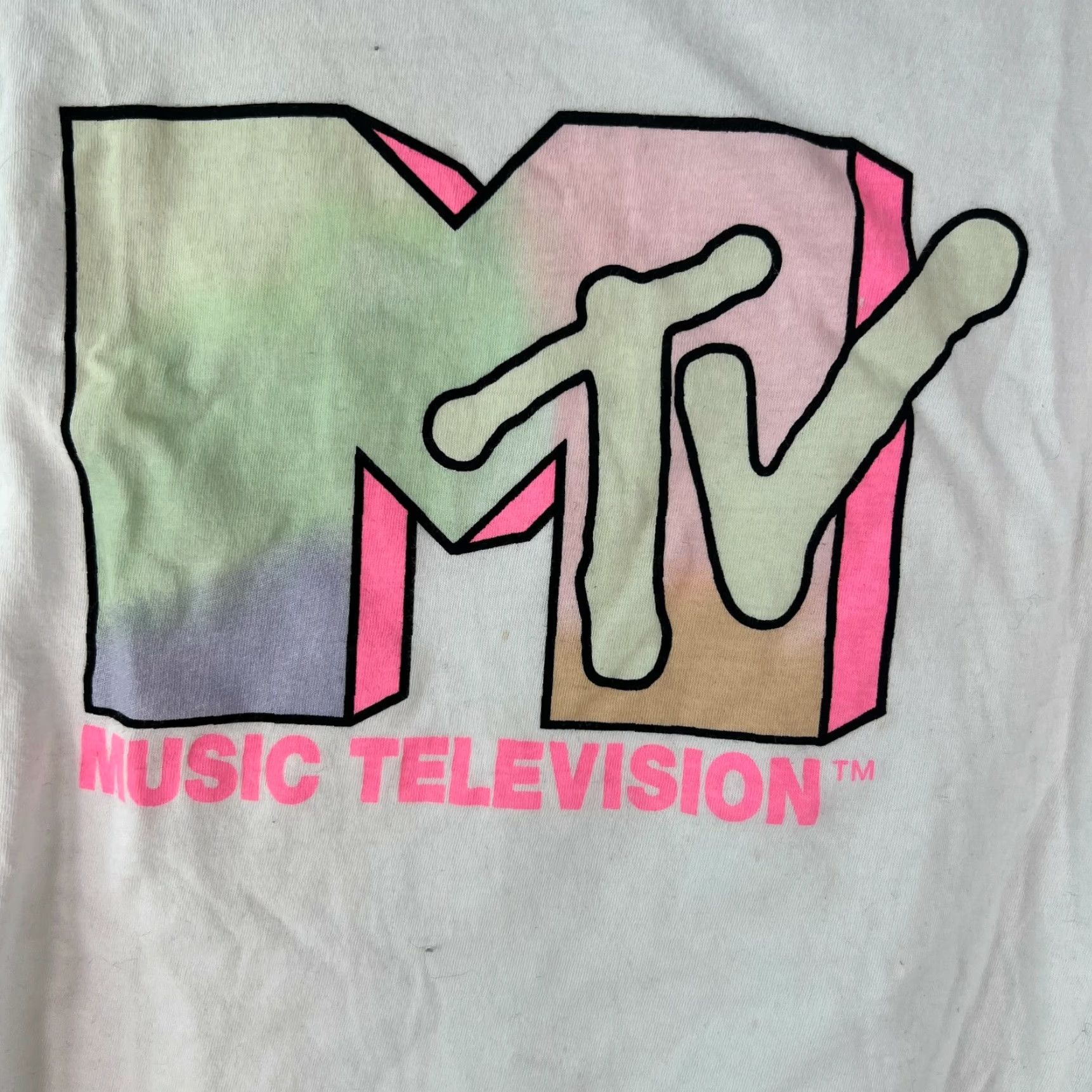 H&M Divided By H&M Women MTV Music Graphic Tee Crew Neck White T Shirt S Adult Women's White Graphic Tee 90s Theme Size S / US 4 / IT 40 - 3 Thumbnail
