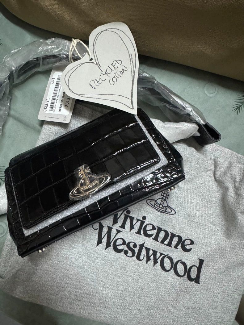 Vivienne Westwood Vivienne Westwood size os Small chain bag with black crocod Size ONE SIZE - 1 Thumbnail