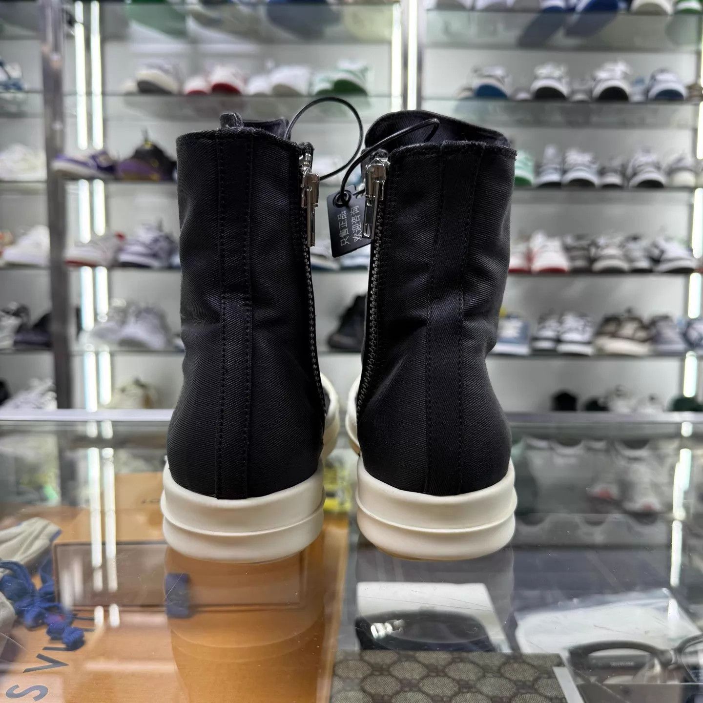 Rick Owens RO Converse Hi-Top Waxed Zip Sneaker 36 2W Size US 5.5 / IT 35.5 - 6 Thumbnail