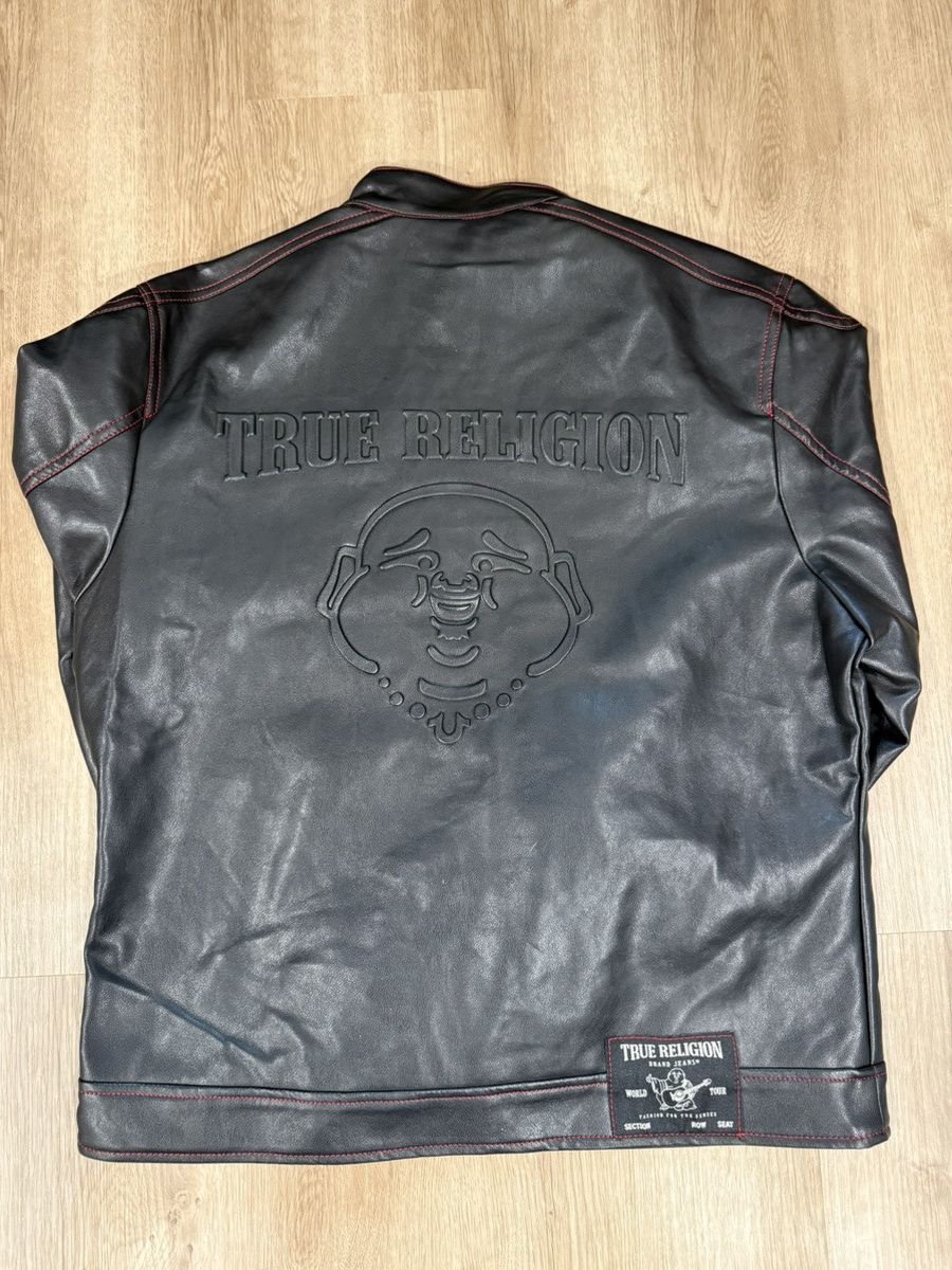 True Religion True Religion Black Leather Jacket Size US M / EU 48-50 / 2 - 2 Thumbnail