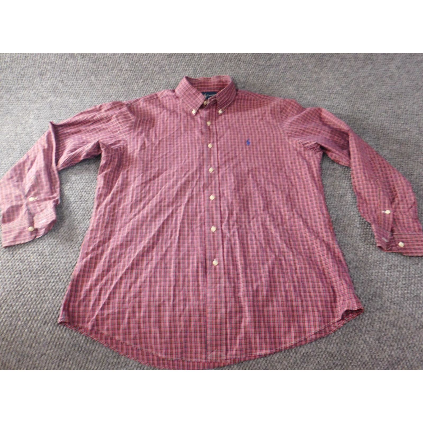 Ralph Lauren Ralph Lauren Mens Shirt Long Sleeve Red Plaid Button Up Custom Fit Pony Logo Size US L / EU 52-54 / 3 - 2 Thumbnail