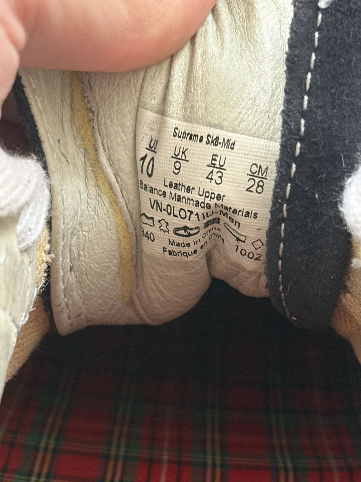 Supreme × Vans Supreme Vans Sk8 Mid Bleached Denim Size US 10 / EU 43 - 7 Thumbnail