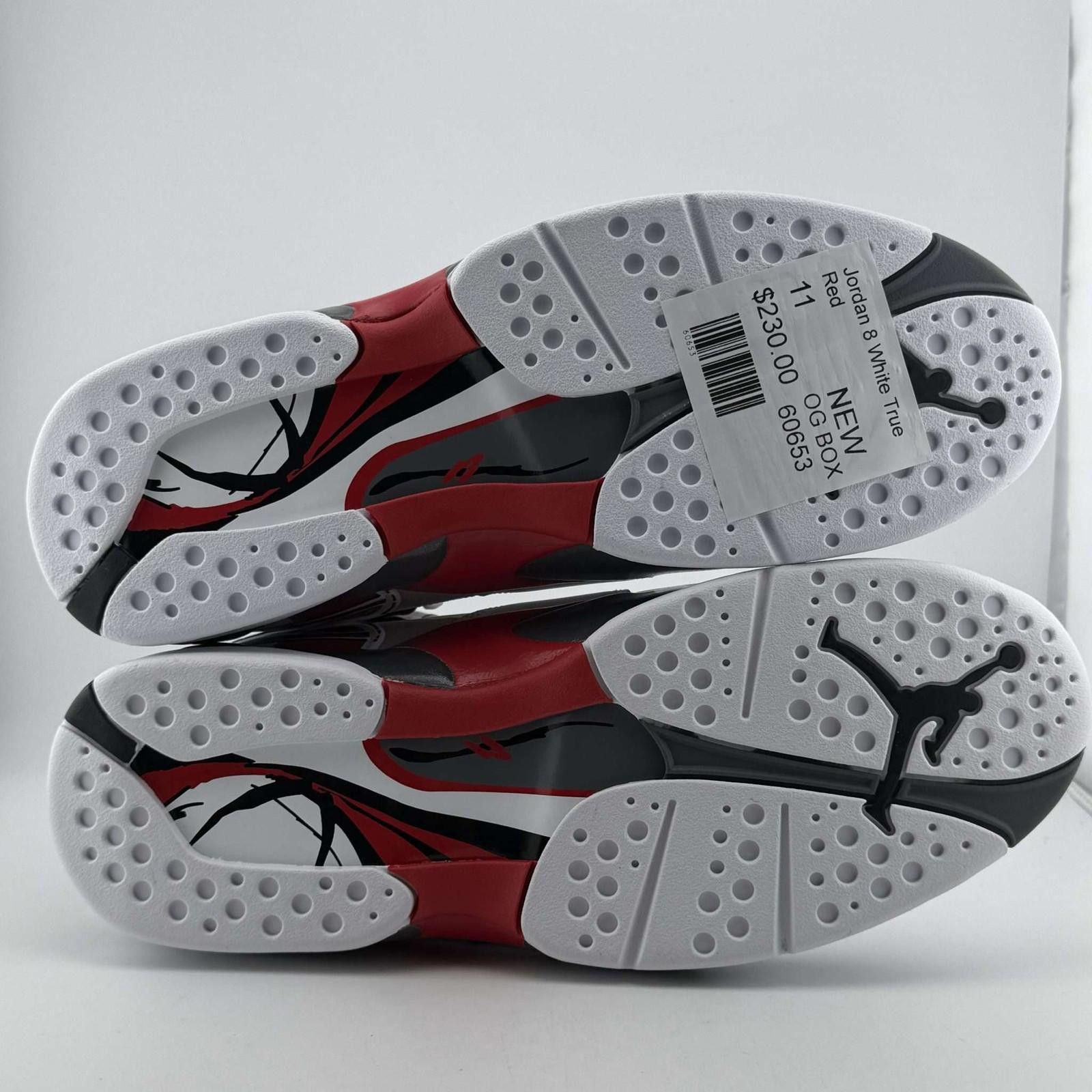 Nike Air Jordan 8 Retro White/Black-True Red 11 New 305381-100 Size US 11 / EU 44 - 6 Thumbnail
