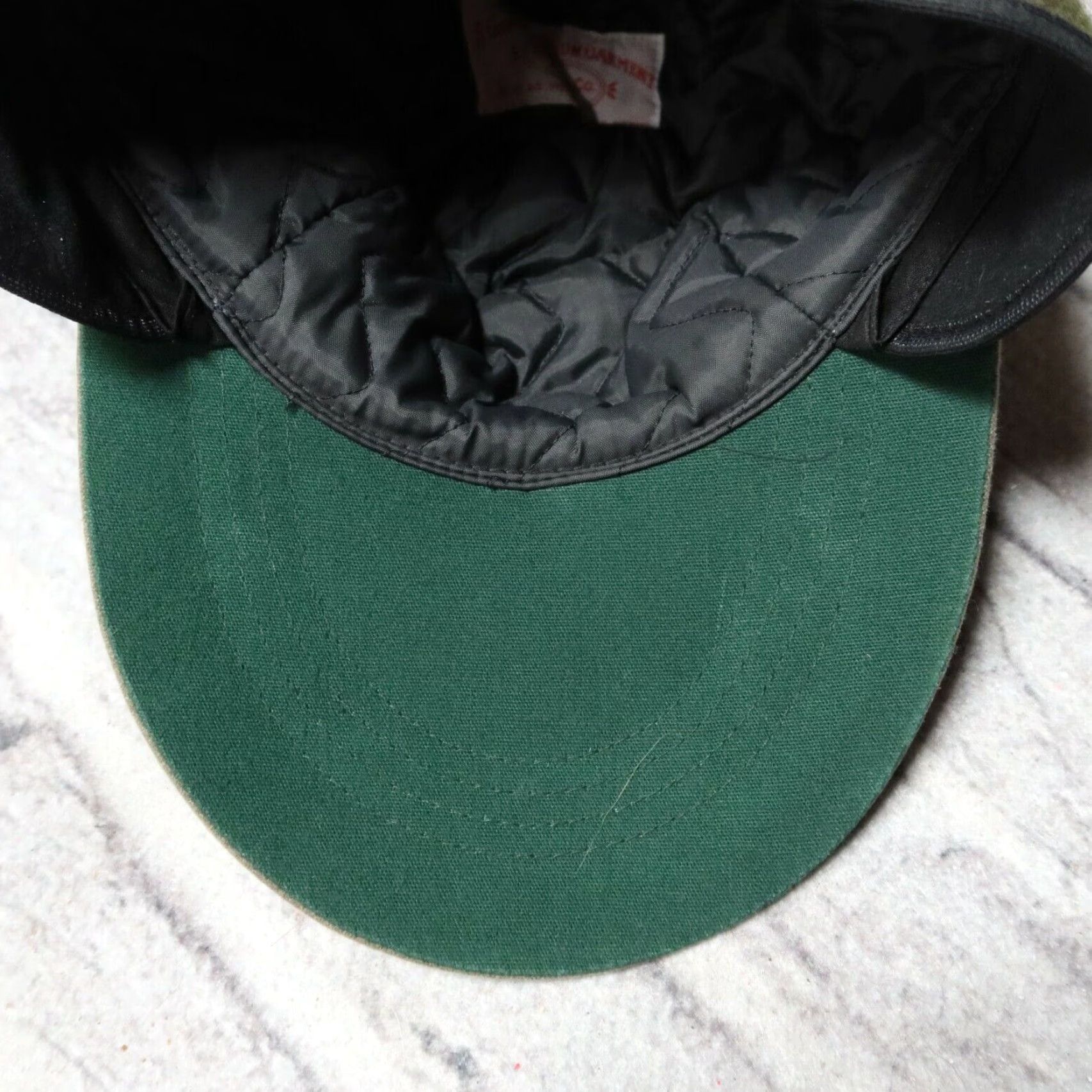 Filson VINTAGE Filson Tin Cloth Long Bill Hat Mens Cap Green M Hat 90s Size ONE SIZE - 6 Thumbnail