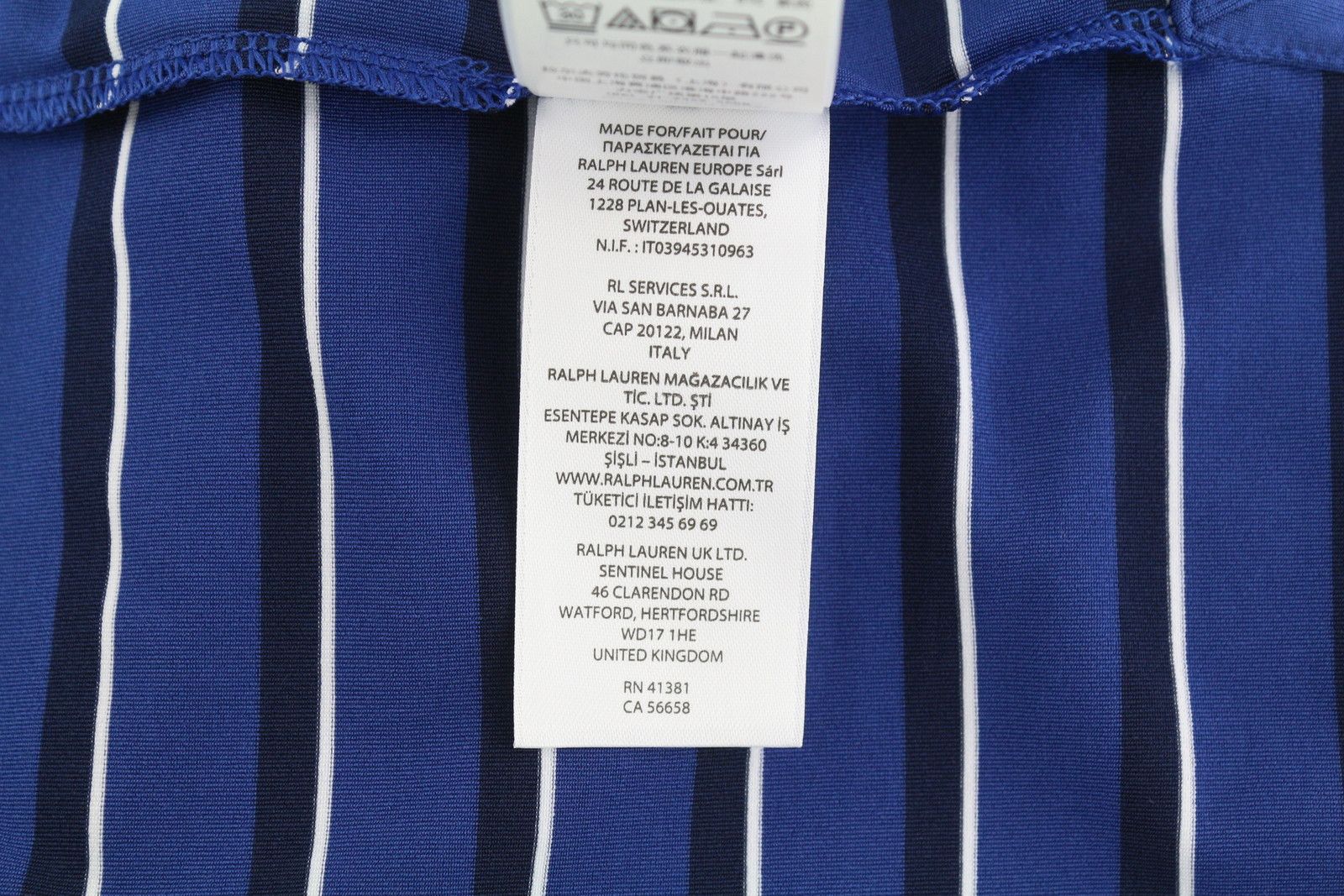RLX Ralph Lauren GOLF M Blue Striped Polo Wicking 84557 Size US M / EU 48-50 / 2 - 11 Thumbnail