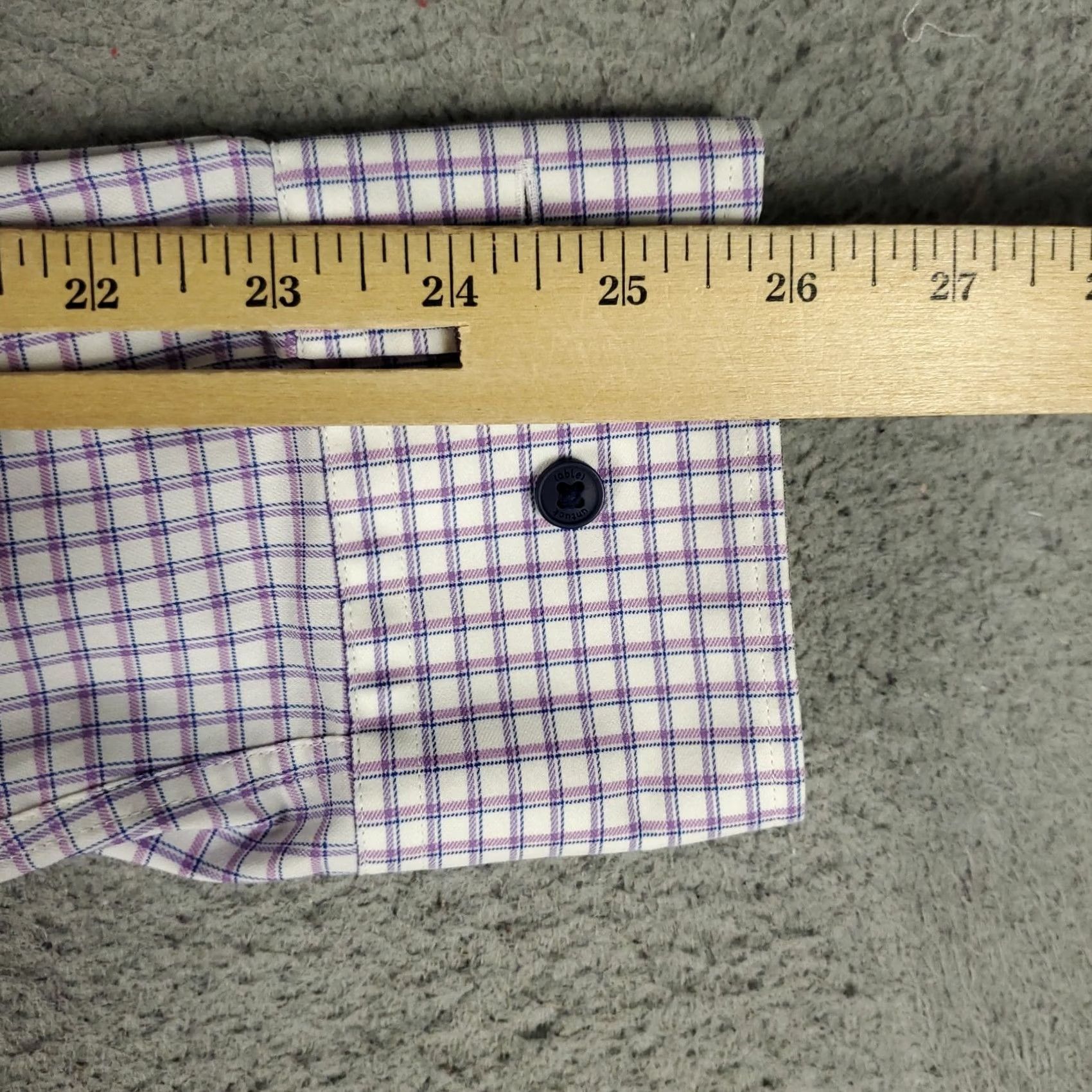Vintage Twillory Shirt Mens Medium Purple Check Button-Up Long Sleeve Collared, Casual, Business, Formal, Travel, Workwear, Untuckable, Cotton/Nylon, M Size US M / EU 48-50 / 2 - 6 Thumbnail