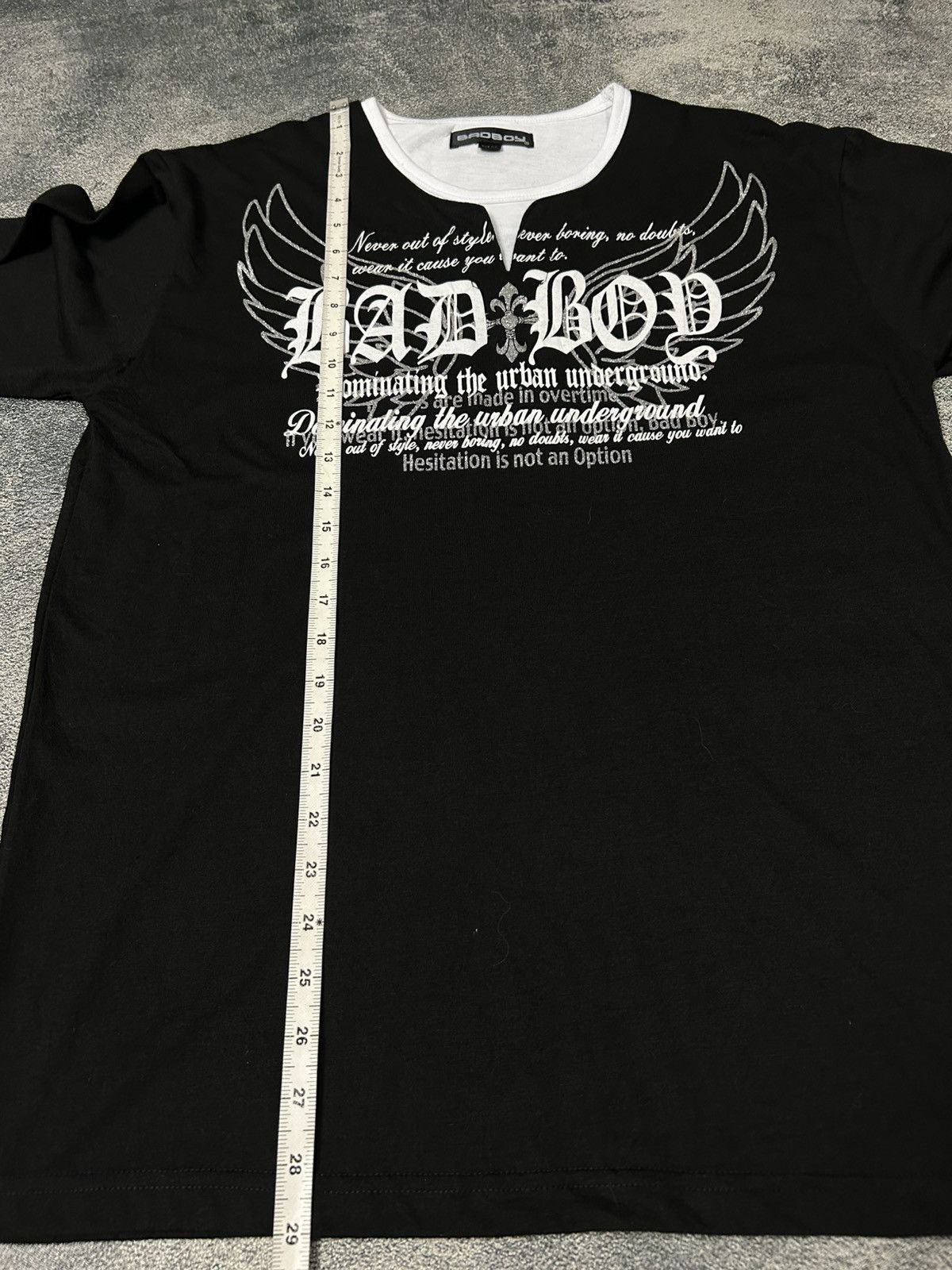 Japanese Brand Y2k Badboy USA double Layer Poem longsleeve Size US L / EU 52-54 / 3 - 9 Thumbnail