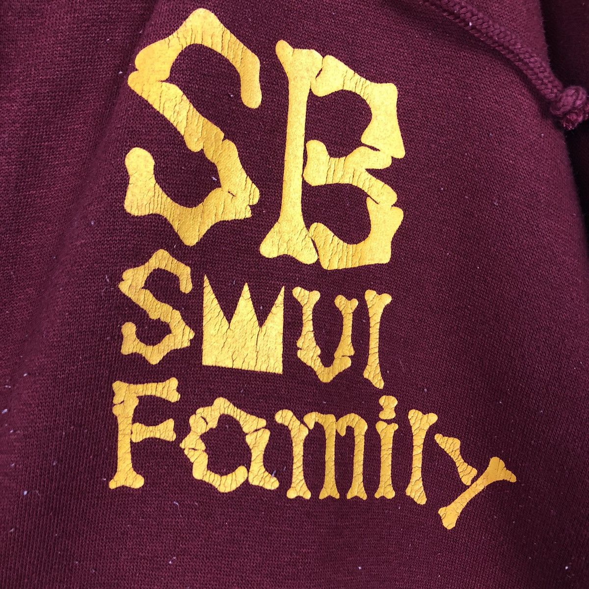 Japanese Brand Vintage Peace Skull Crown Hoodie Maroon Street Punk Graphic Size US L / EU 52-54 / 3 - 20 Thumbnail