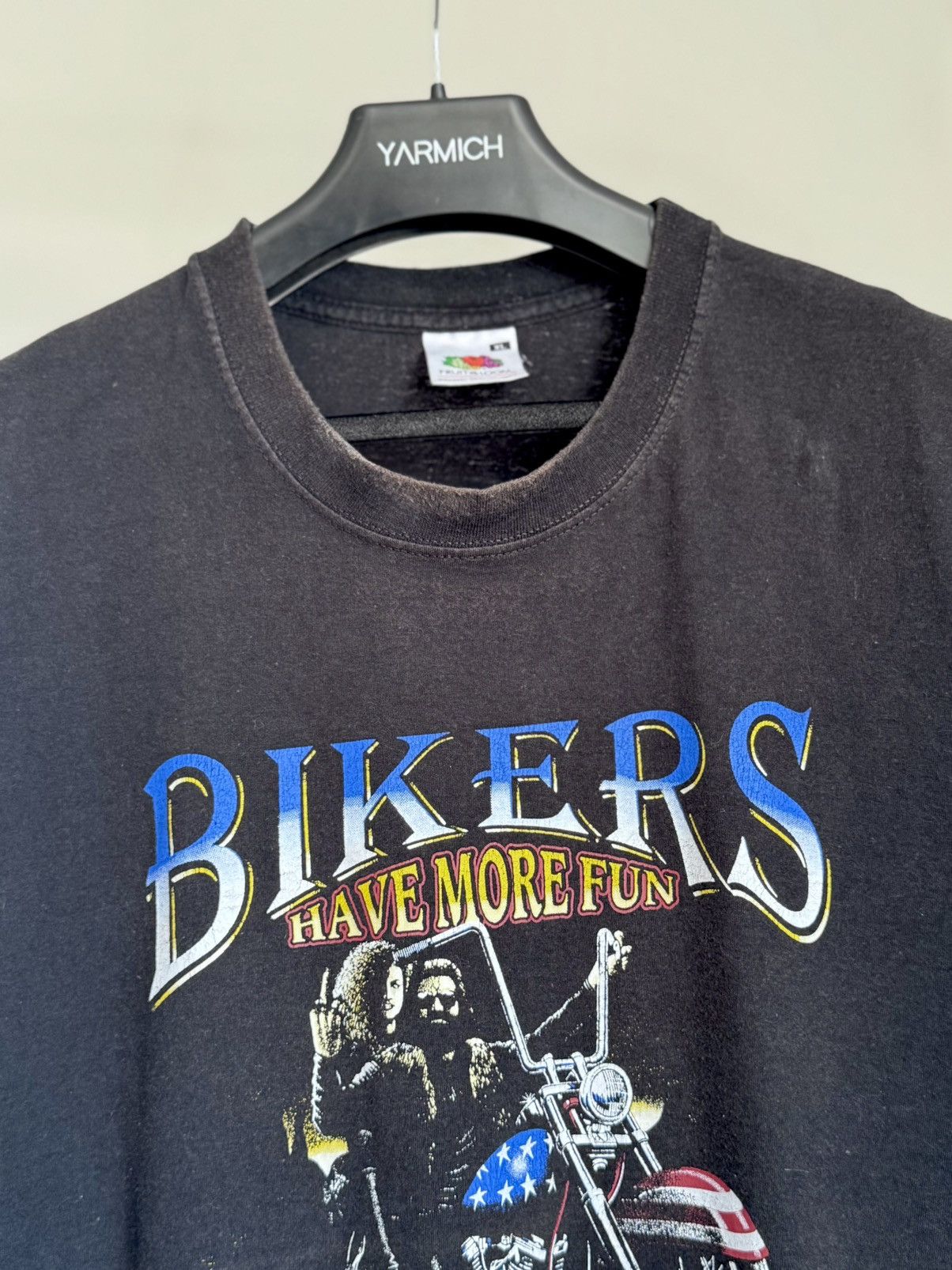 Harley Davidson Vintage 1996 Harley Davidson Bikers Have More Fun Thn People Size US XL / EU 56 / 4 - 3 Thumbnail