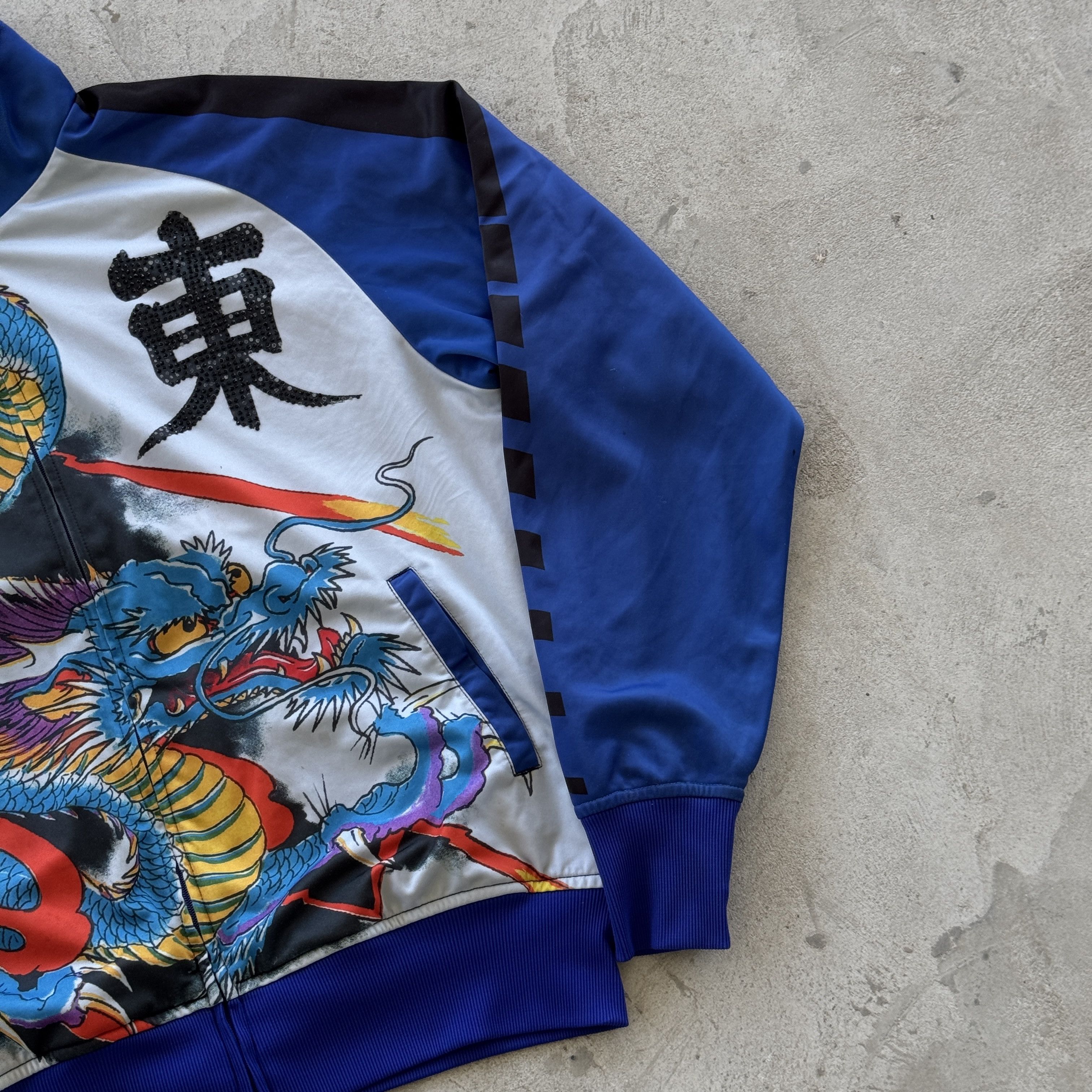 Ed Hardy Ed Hardy Blue Dragon Kanji Graphic Zip Up Track Jacket L Size US L / EU 52-54 / 3 - 3 Thumbnail