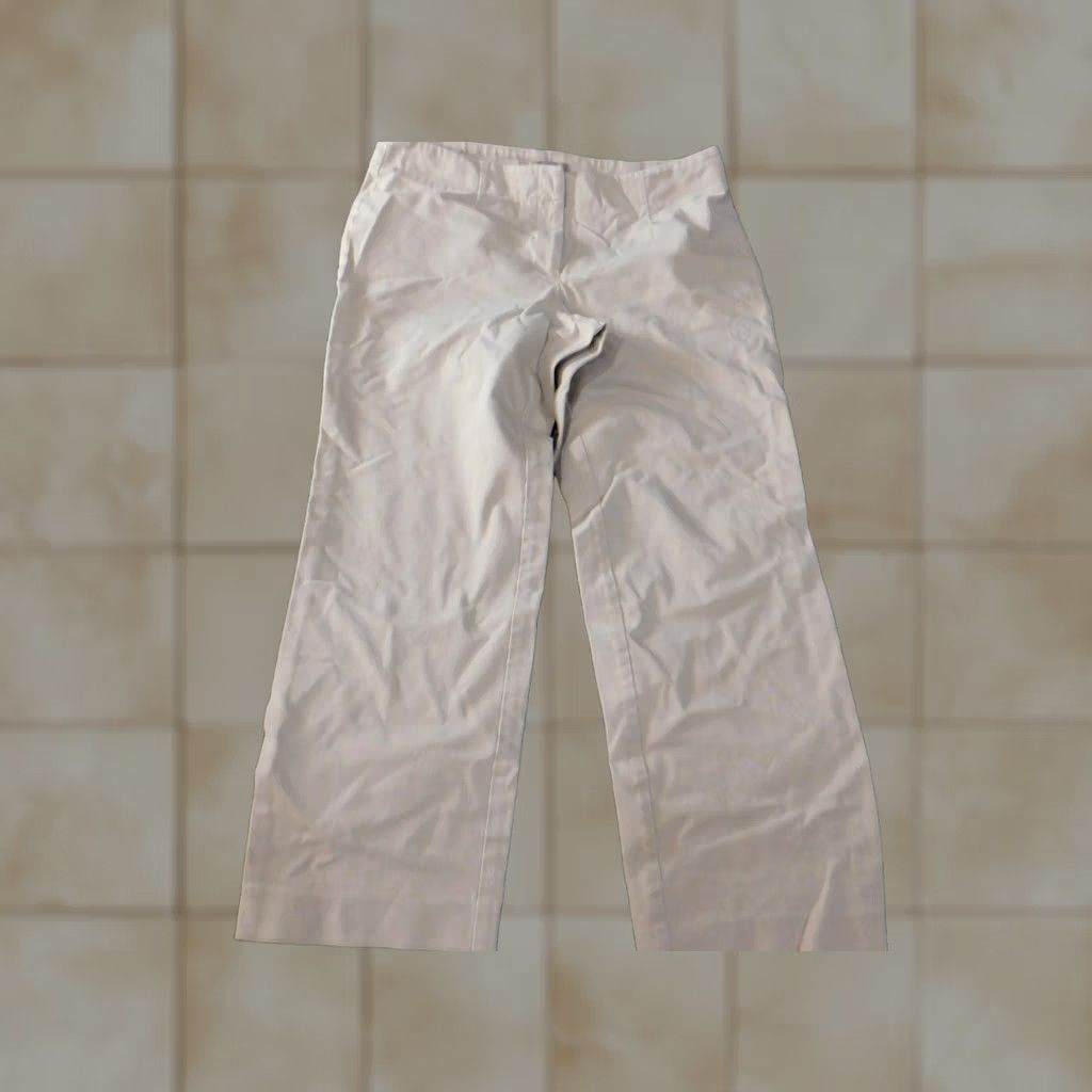 Vintage Chico's Beige Cotton Linen Straight Chino Pants Womens Regular 25in Inseam Casual - Chinos, Stretch, Pockets, Button, Summer, Solid, Vintage: No Size 25" / US 0 / IT 36 - 1 Thumbnail