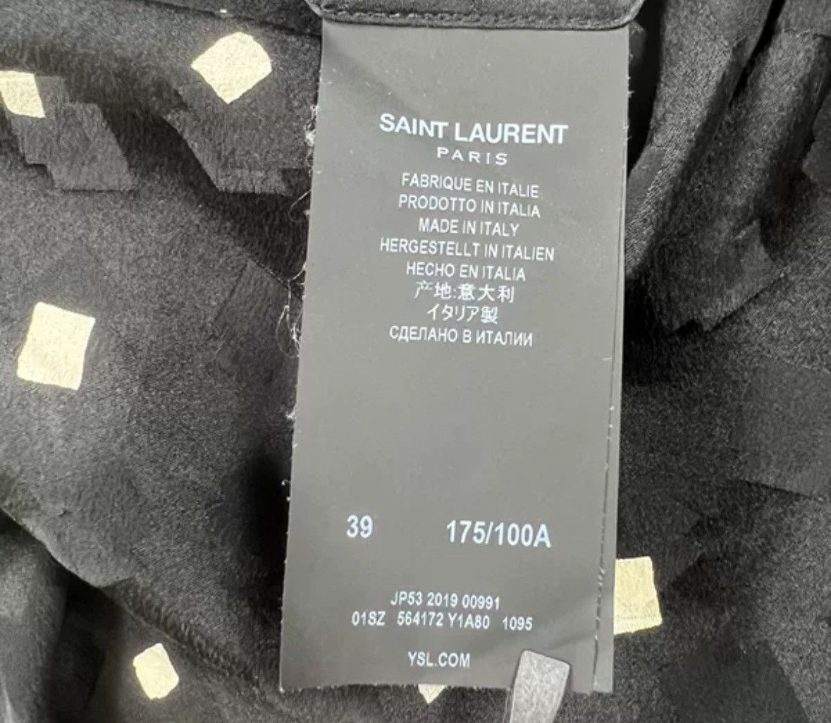 Saint Laurent Paris × Yves Saint Laurent Saint Laurent slp20ss silk square shirt 2410-Nextarrow Size US S / EU 44-46 / 1 - 5 Thumbnail