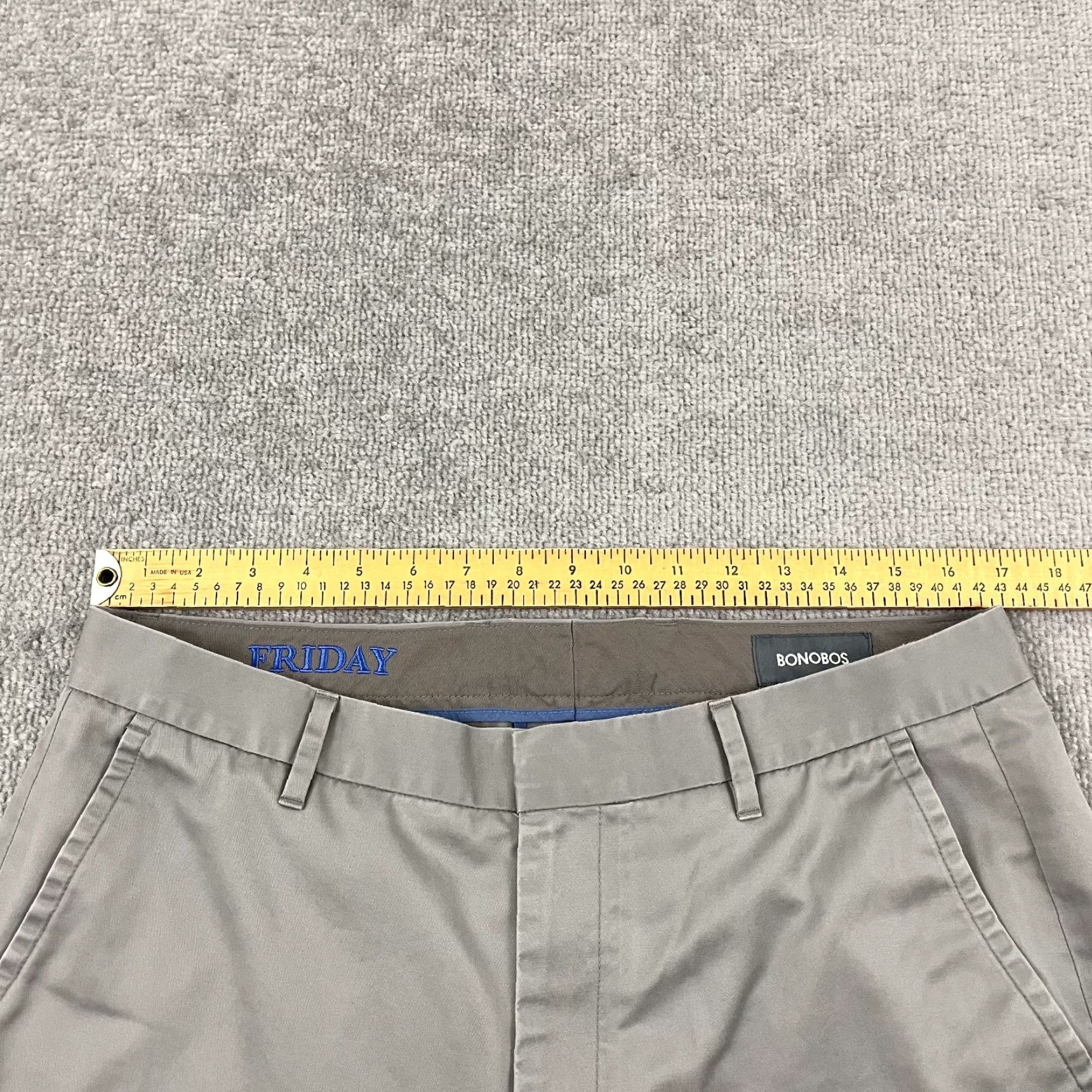 Bonobos Bonobos Friday Pants Men 33 x 32 Athletic Fit Gray Workwear Office Slacks Casual Size US 33 - 5 Thumbnail