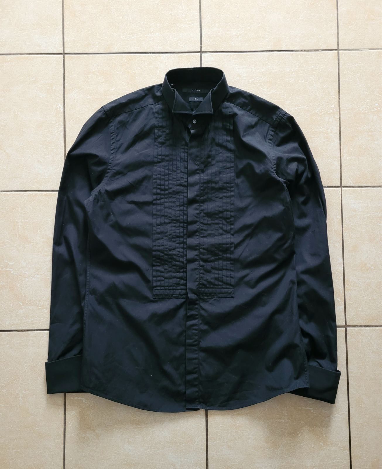 image of Gucci Slim Fit Shirt Black, Men's (Size Medium)