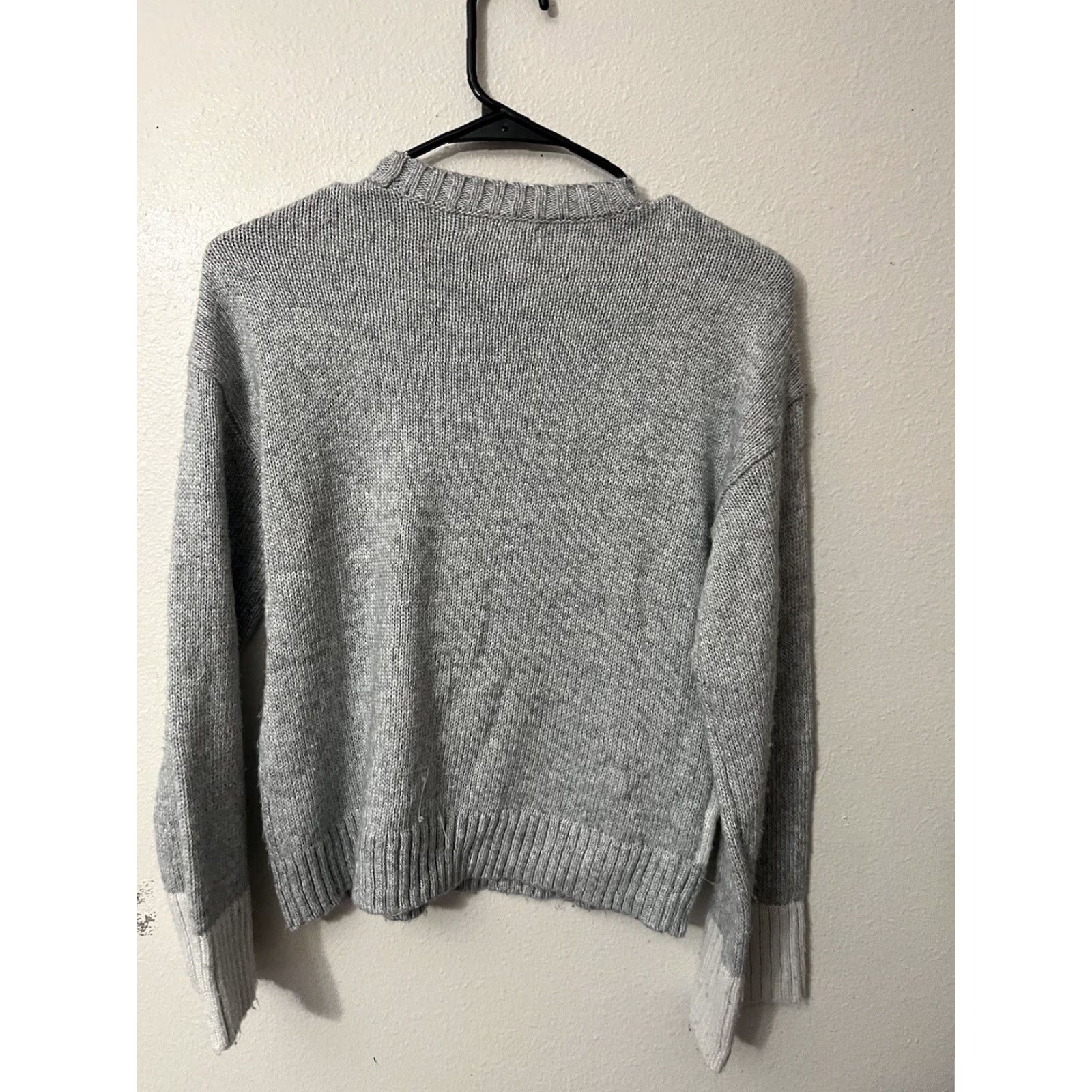 Nine West Nine West Women Gray White Color Block Pullover Sweater Size XS Soft Knit Long Sleeve Casual Size XS / US 0-2 / IT 36-38 - 3 Thumbnail