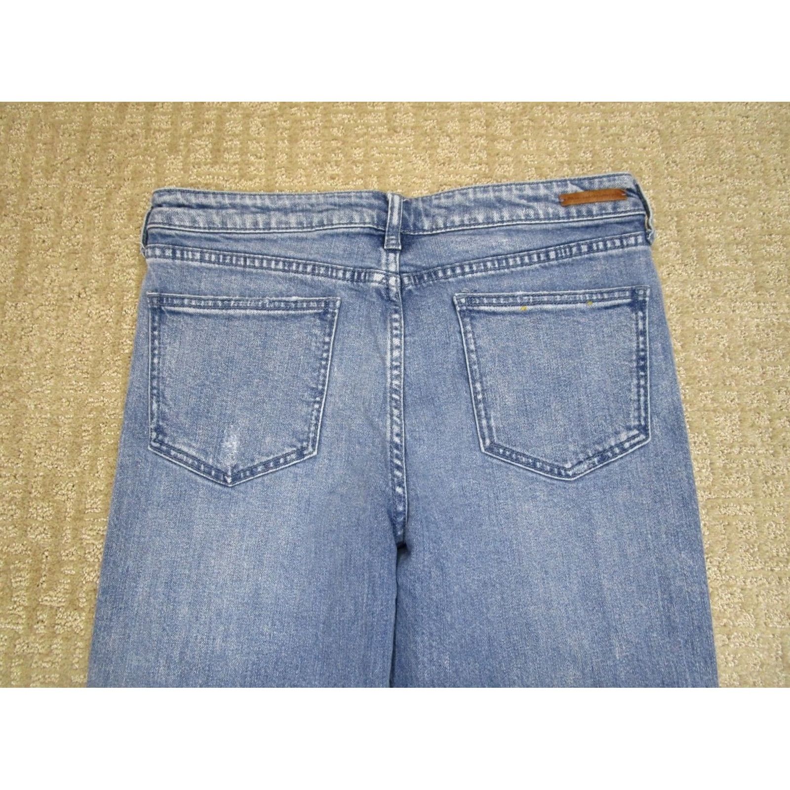Vintage Pilcro Jeans Women 29 Blue High Rise Flared Cropped Pant "Logo" 5-Pocket Denim Cotton Polyester Spandex Regular Rise: High VINTAGE: No Size 29" - 4 Thumbnail