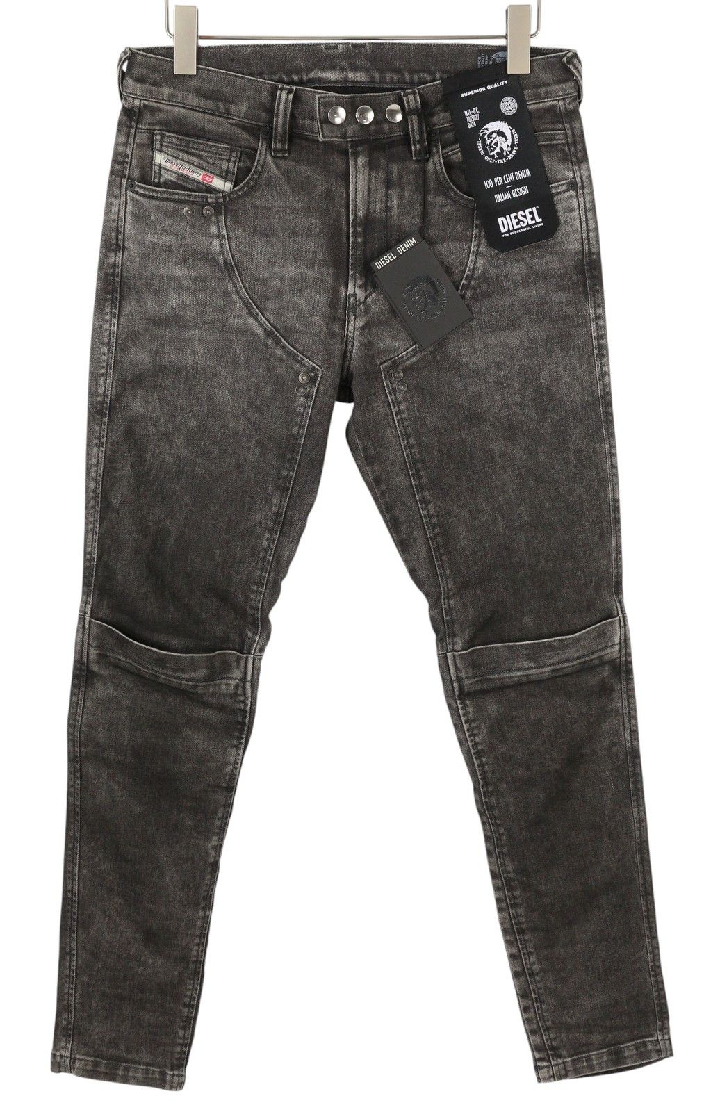 Diesel D-DEAN 009LI W32/L32 Black Faded Slim Stretch Jeans 86756 Size US 32 / EU 48 - 1 Thumbnail