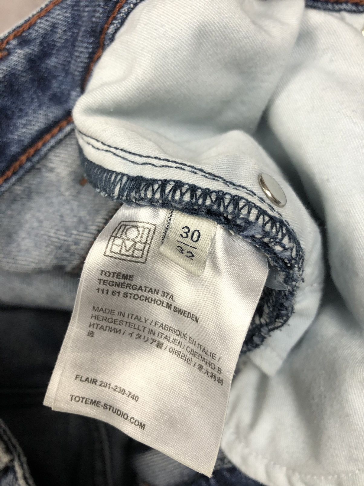 Toteme × Vintage Toteme Jeans Womens 30 x 32 Denim Pant Twisted Seam Jeans Size 30" / US 8 / IT 44 - 13 Thumbnail