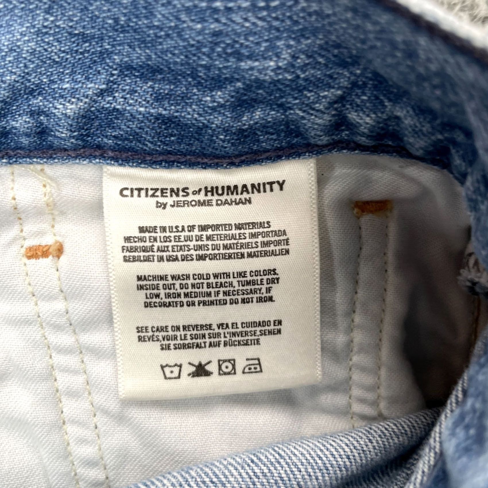 Citizens Of Humanity Citizens of Humanity Jeans Womens 33x27 Blue Liya High Rise Crop Distressed Jeans/Denim City Preppy 5-Pocket Womens Casual Crop丈 Size 24" / US 00 / IT 34 - 5 Thumbnail
