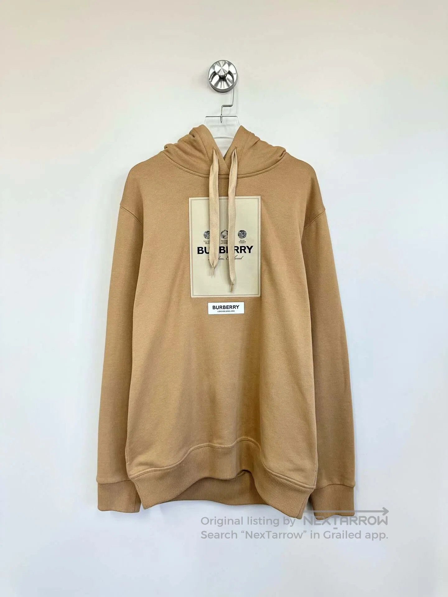 Burberry Burberry Khaki Label Embroidered Logo Hoodie| Size US S / EU 44-46 / 1 - 1 Thumbnail