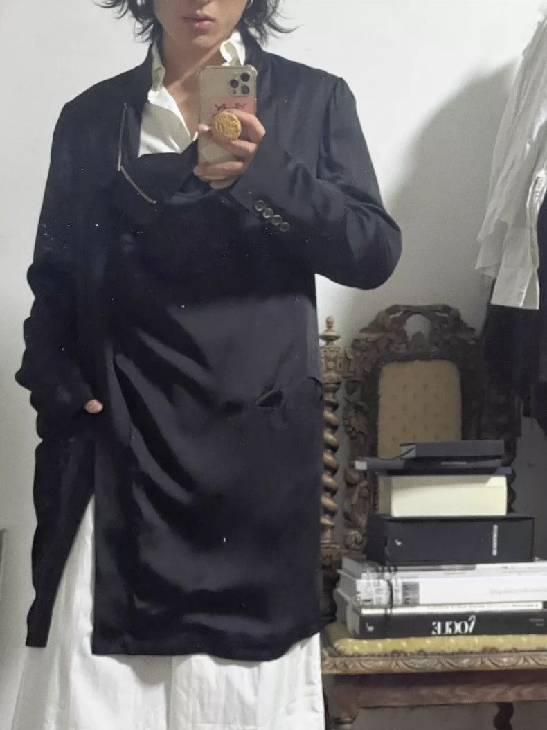 Ann Demeulemeester Ann Demeulemeester Silk coat jacket-2506 Size US XL / EU 56 / 4 - 7 Thumbnail