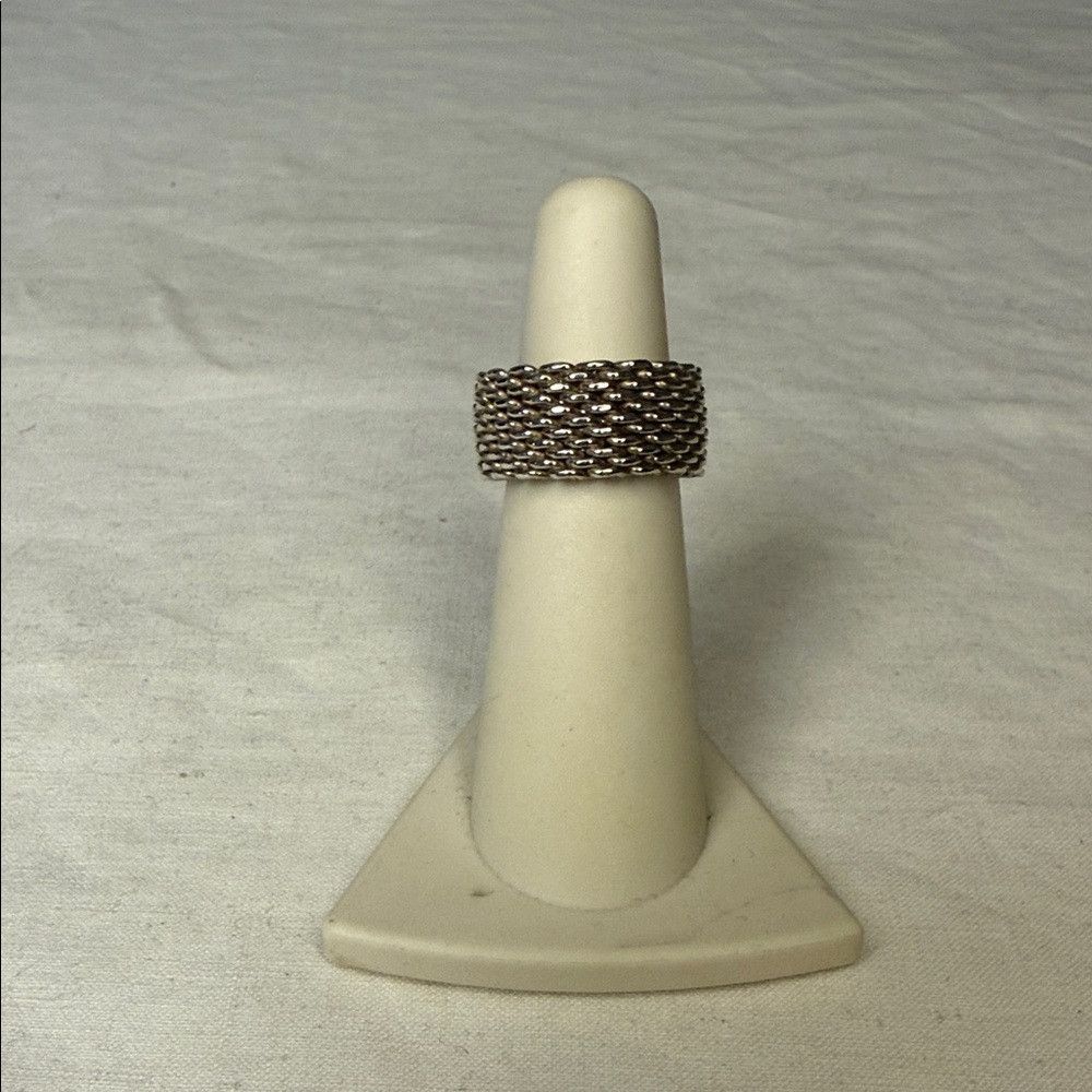 Tiffany & Co. Tiffany&Co. Somerset Mesh Ring in Sterling Silver (sz 4.5) Size ONE SIZE - 1 Thumbnail