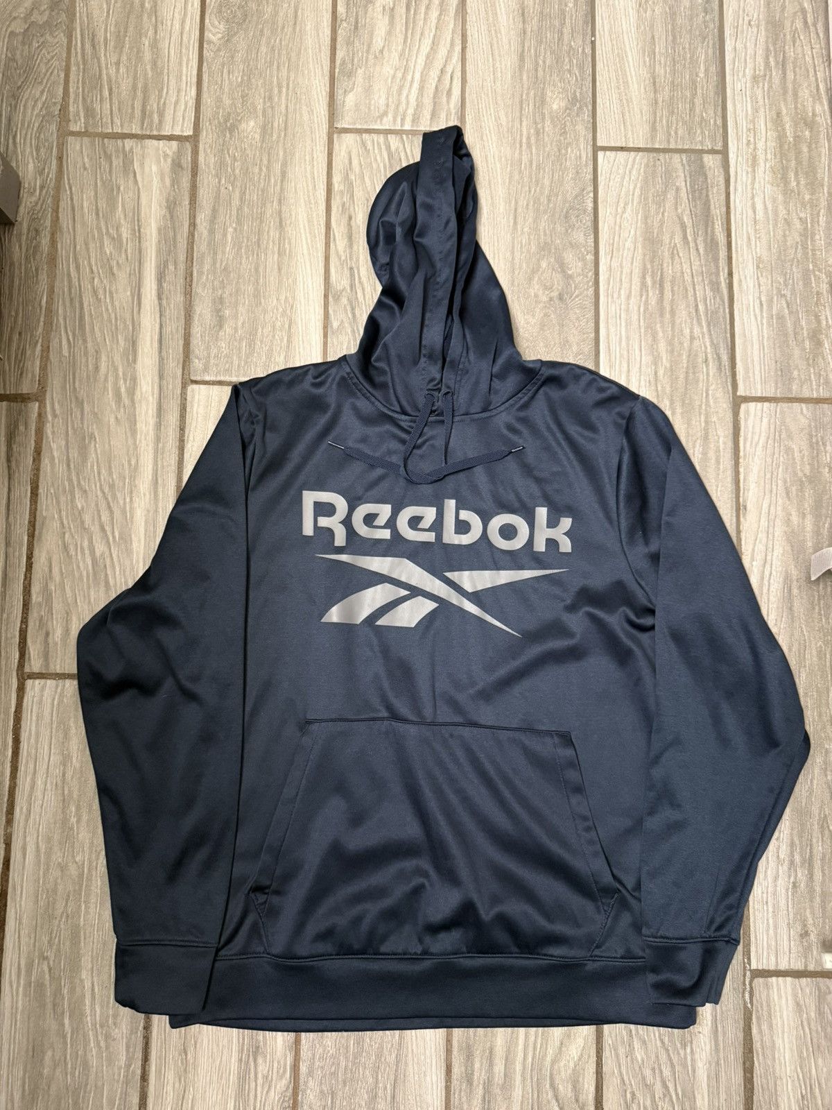 Reebok Reebok Men’s Casual Pullover Hoodie Navy Blue/Grey Size US M / EU 48-50 / 2 - 1 Thumbnail