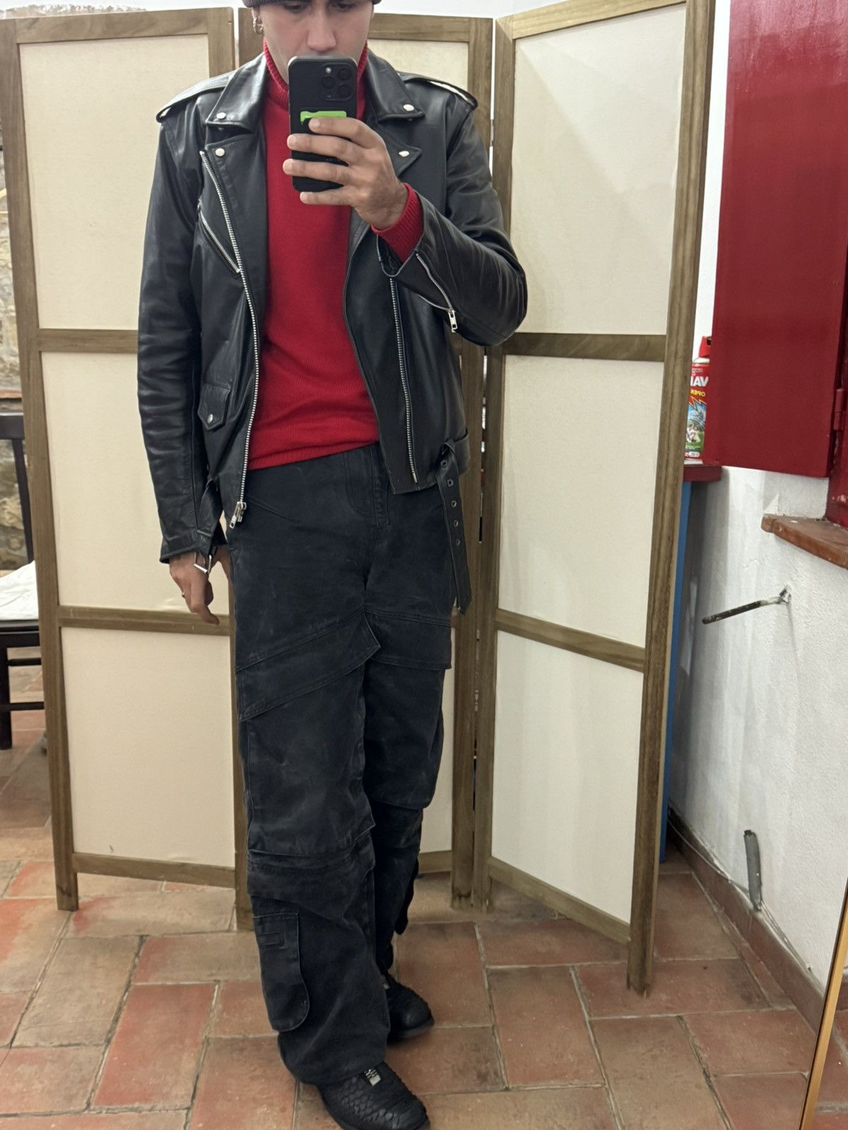 Other Black Biker leather Jacket Size US L / EU 52-54 / 3 - 2 Thumbnail