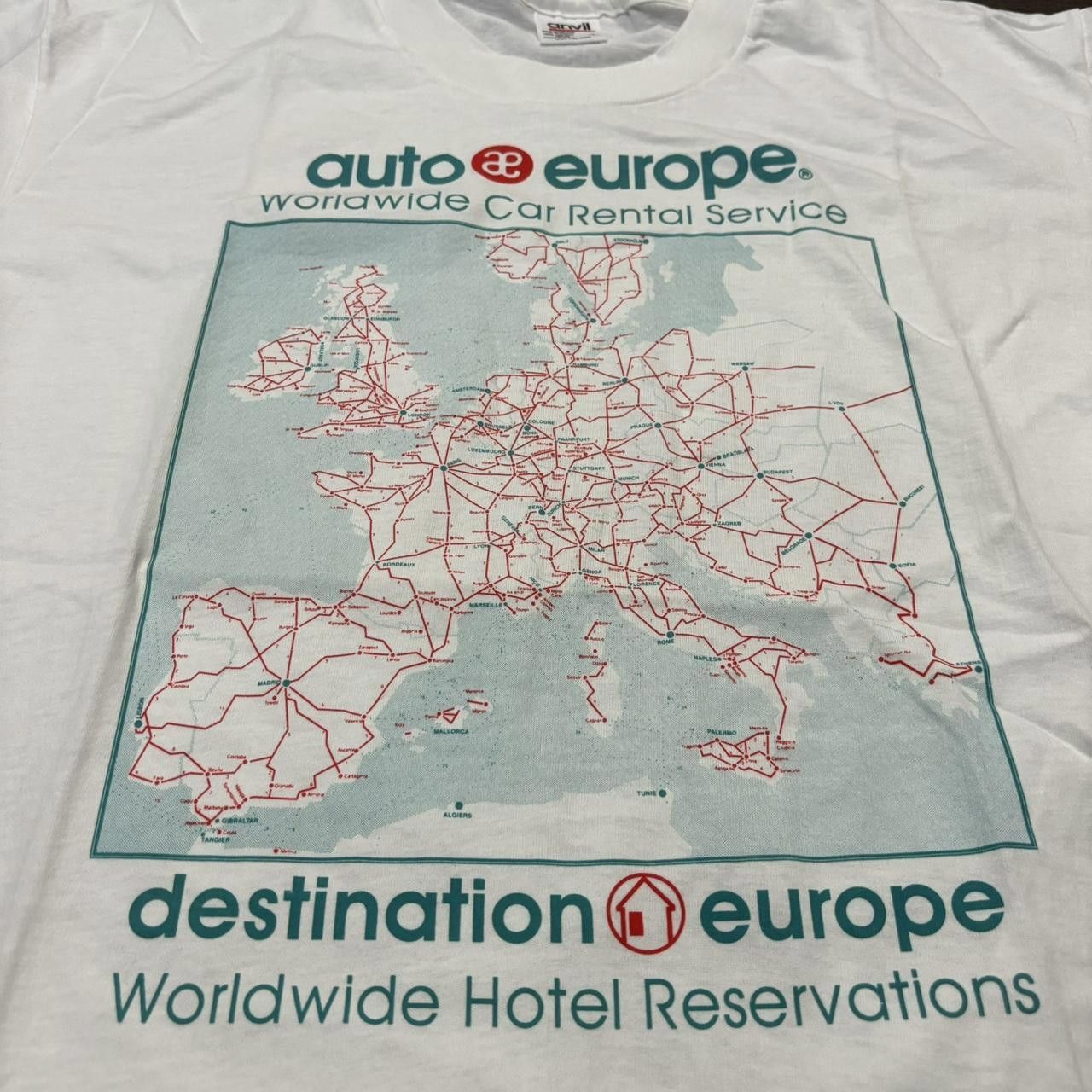 Anvil Vintage Auto Europe T Shirt 90s Large Size US L / EU 52-54 / 3 - 4 Thumbnail