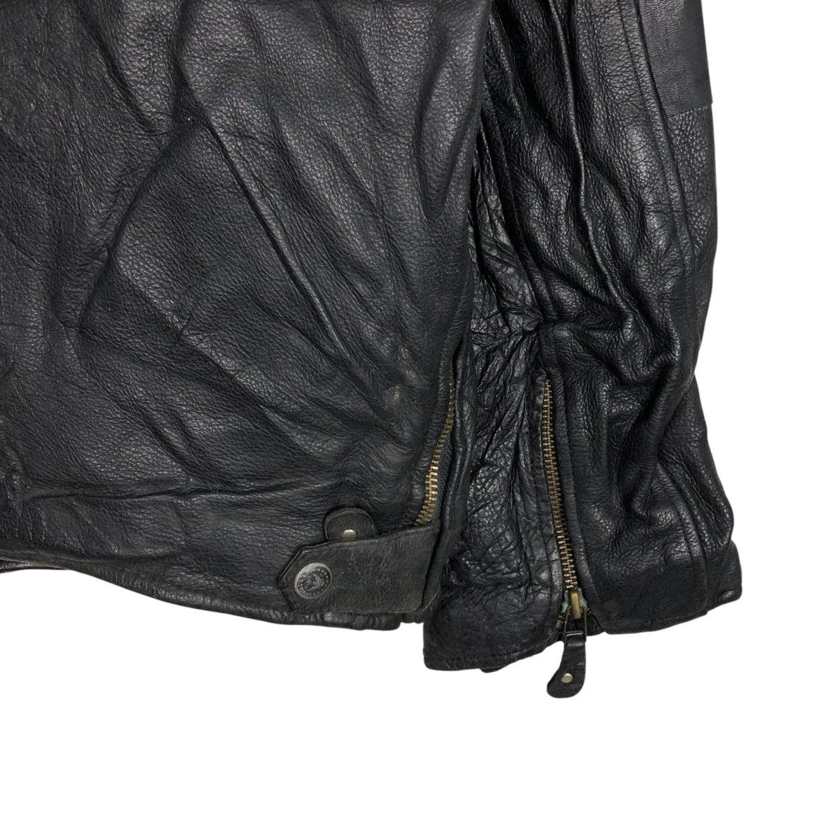 Edwin 🔥VINTAGE MOTORCYCLE RIDER LEATHER JACKET EDWIN COMPANY Size US L / EU 52-54 / 3 - 13 Thumbnail