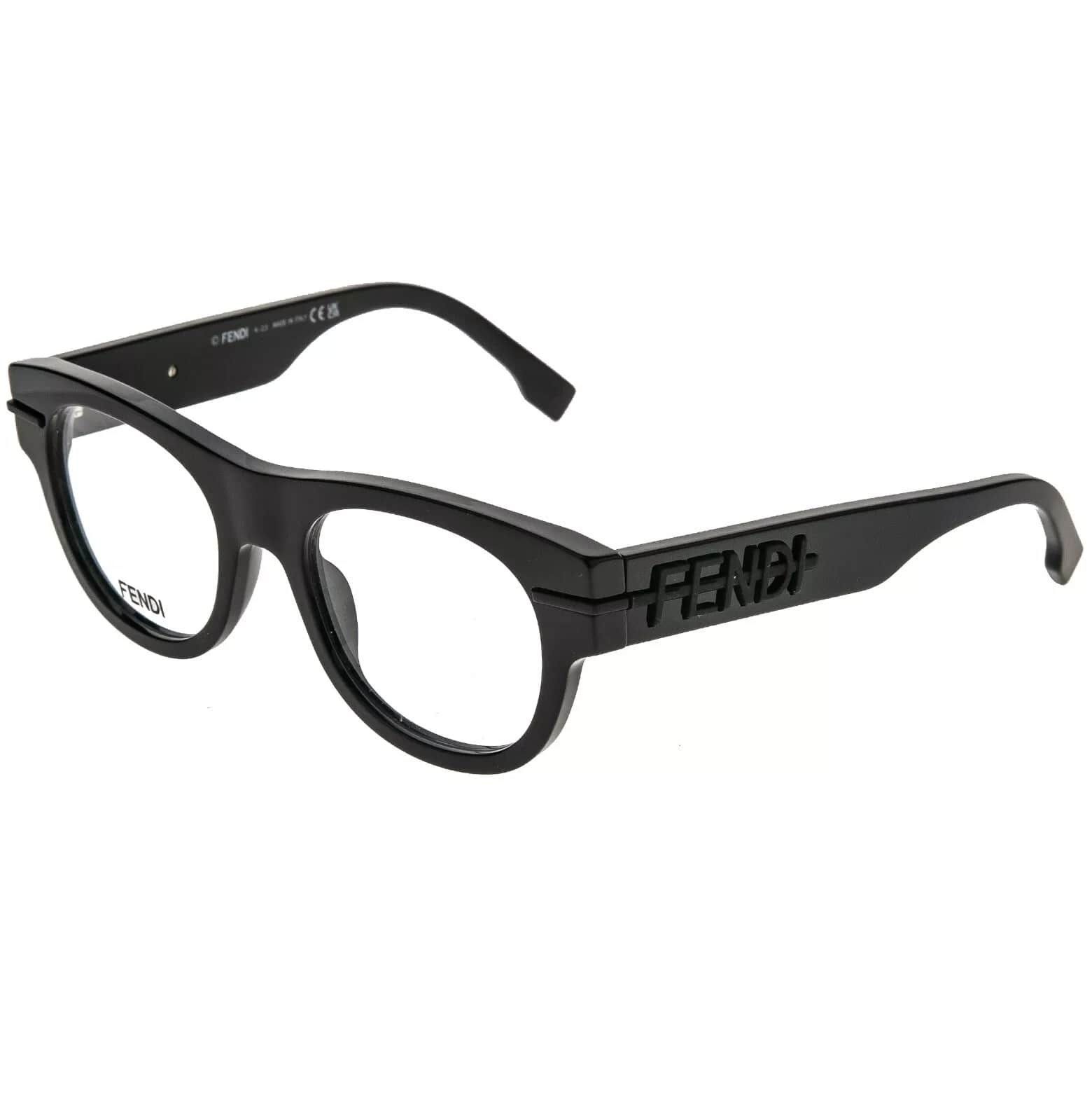 Fendi FENDI FENDIGRAPHY HOBO LOGO 50078 001 Black Optical FE50078I Size ONE SIZE - 8 Thumbnail