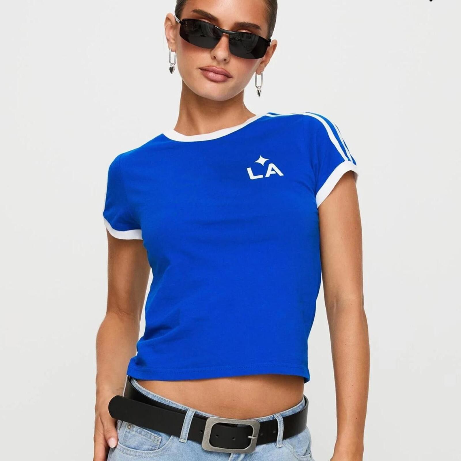 Other Princess Polly La Galaxy Logo Top Blue Size XS / US 0-2 / IT 36-38 - 2 Thumbnail
