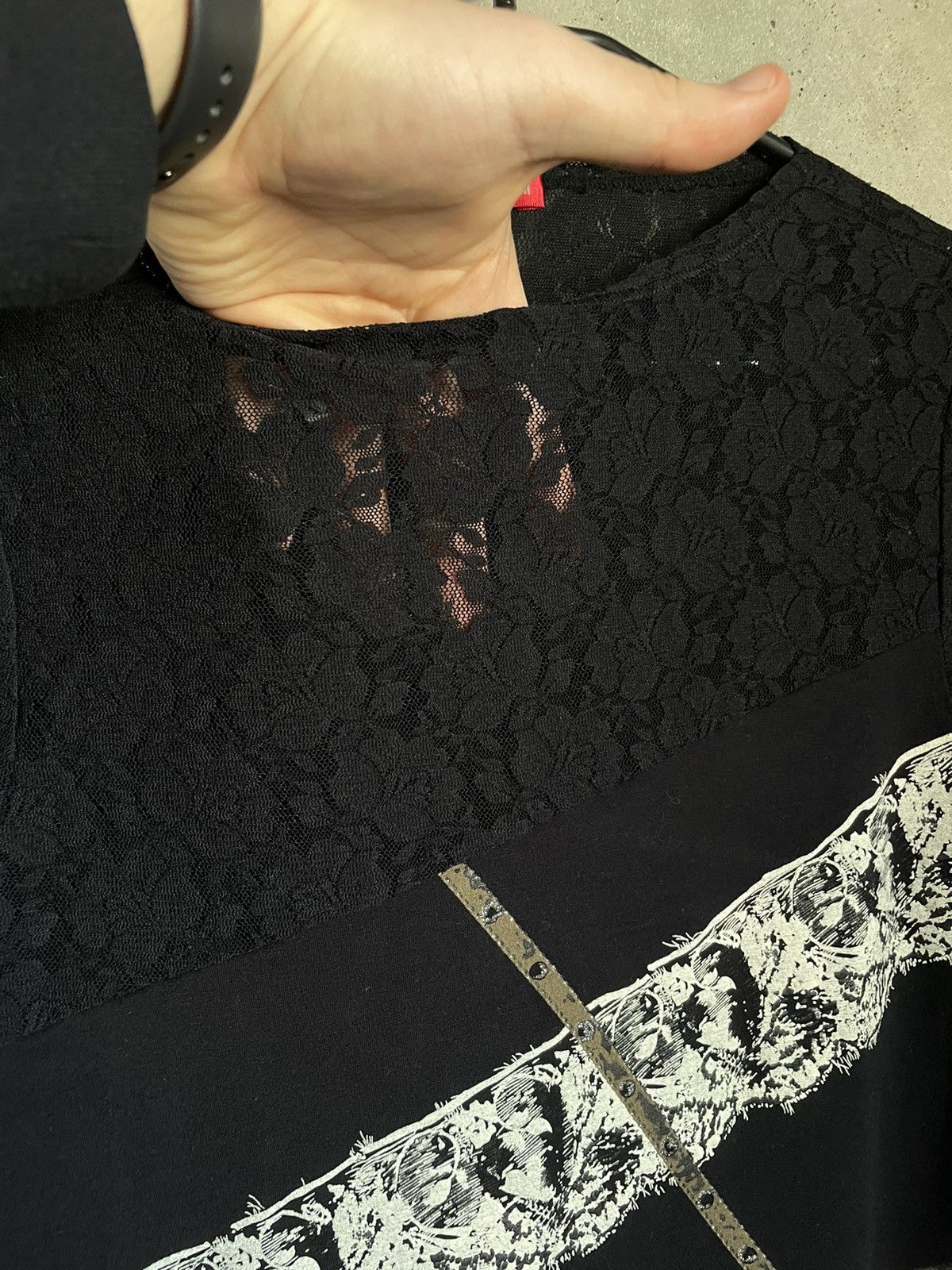 Japanese Brand Archive 90s Lace Longsleeve printed Japan Judy Y2k Size L / US 10 / IT 46 - 5 Thumbnail