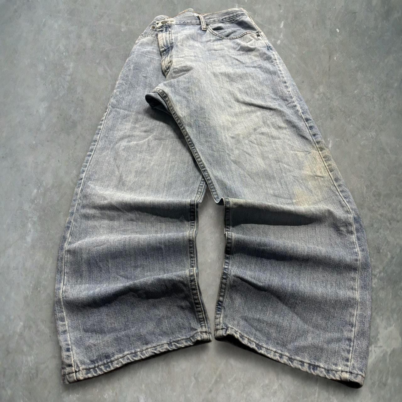 Vintage Crazy Vintage Y2K/2000s Workwear Style Baggy Wrangler Medium Wash Denim Jeans! Size US 42 / EU 58 - 1 Thumbnail