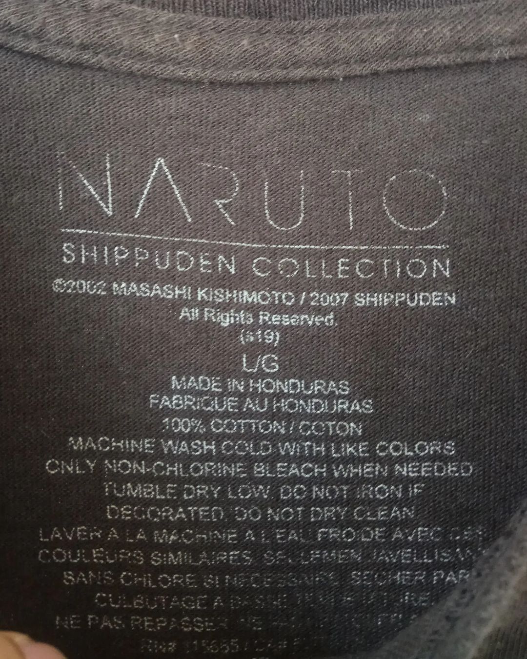 Anime × Japanese Brand Naruto Shippuden Kakashi Big Print Official Anime Tees Size US L / EU 52-54 / 3 - 4 Thumbnail