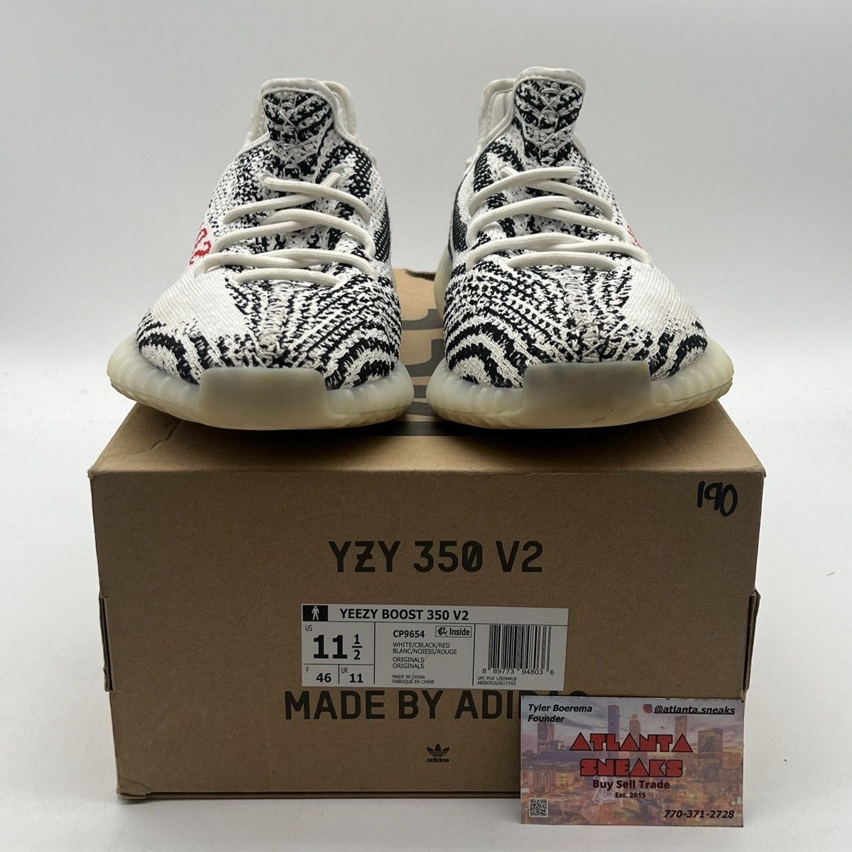 Adidas Yeezy boost 350 zebra Size US 11.5 / EU 44-45 - 2 Thumbnail