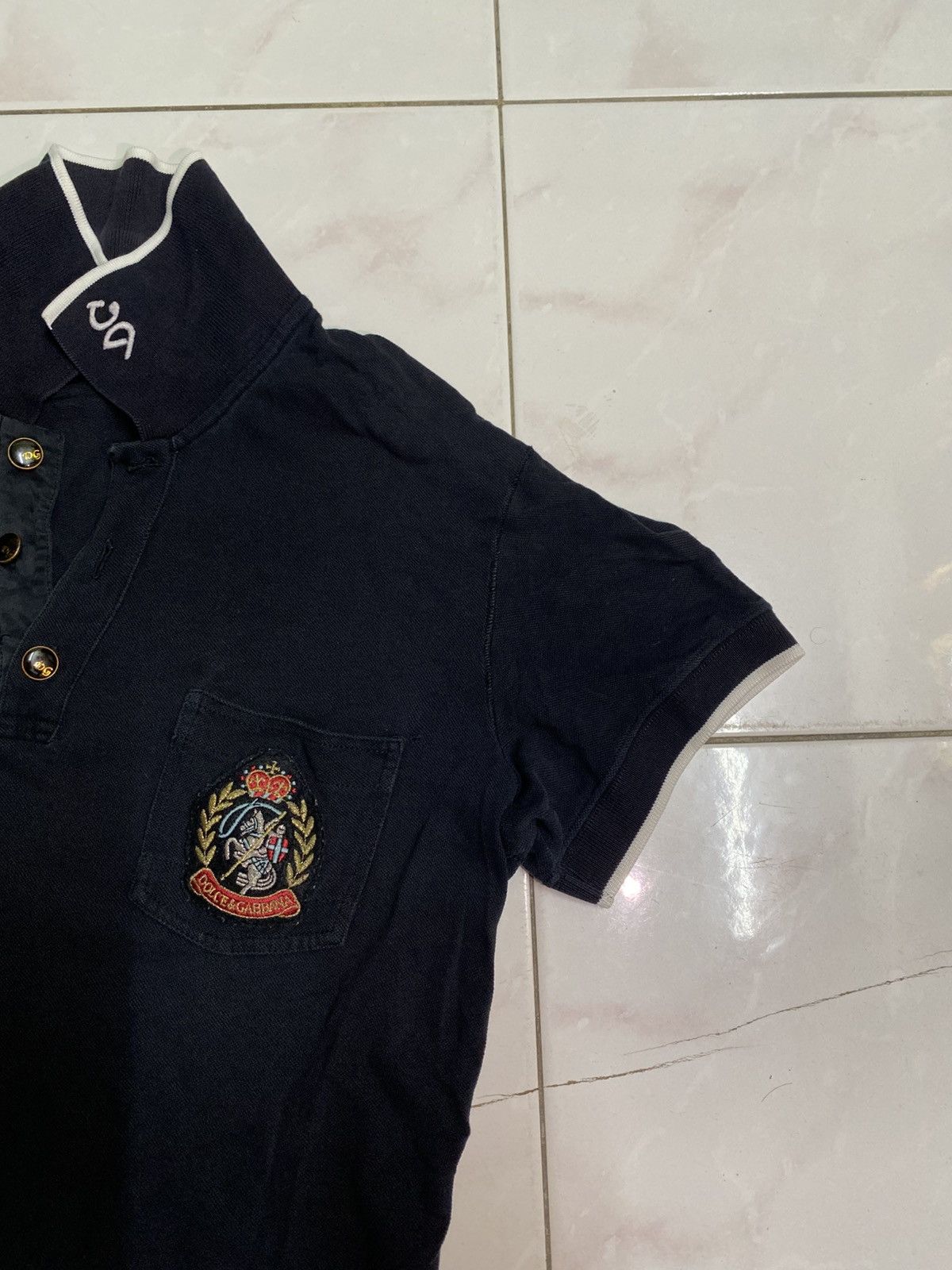 Dolce & Gabbana Vintage FADED Dolce & Gabbana Polo Shirt 🔥 Size US M / EU 48-50 / 2 - 21 Thumbnail