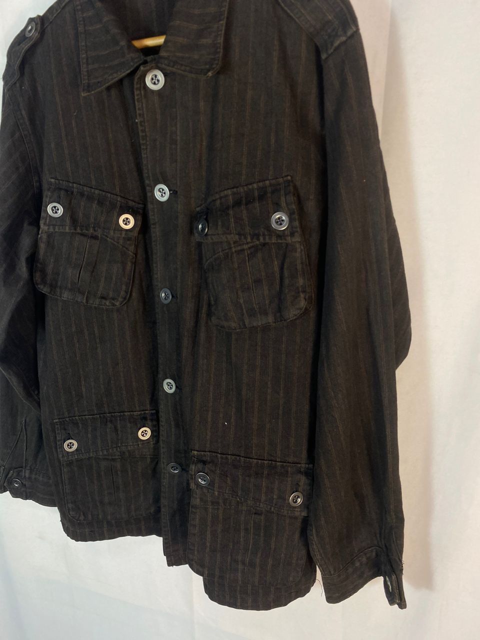 Airwalk Airwalk stripe denim button up jacket Size US L / EU 52-54 / 3 - 6 Thumbnail
