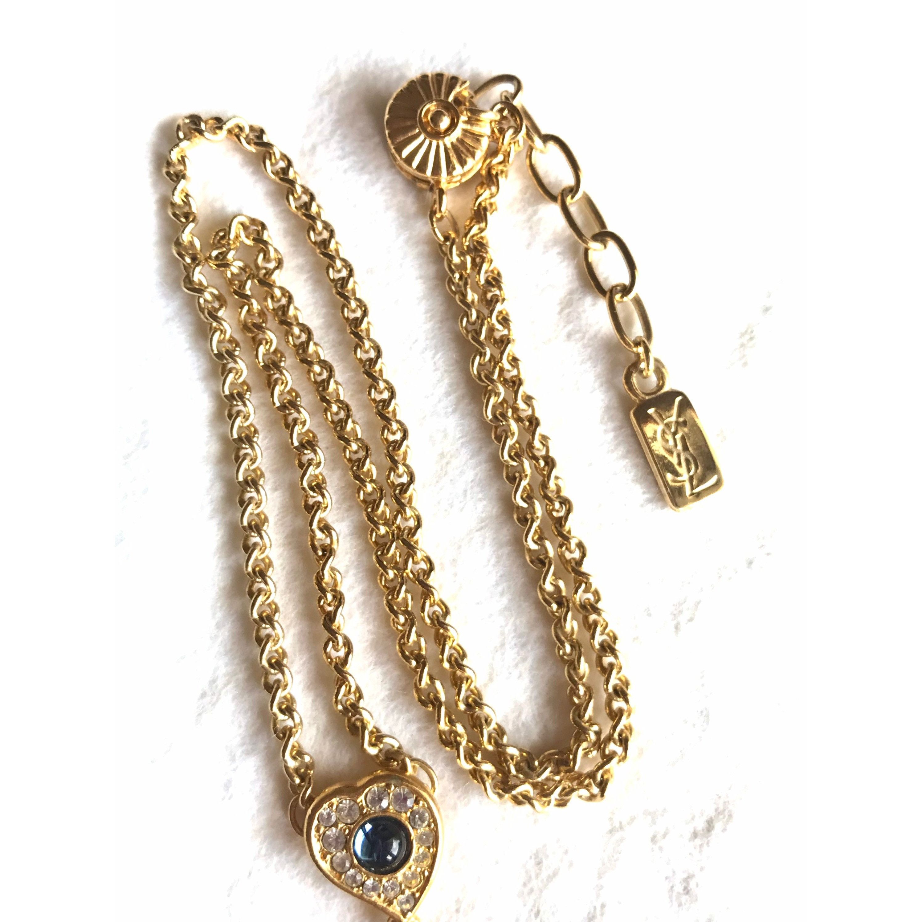 Yves Saint Laurent MINT. Vintage Yves Saint Laurent necklace with heart top Size ONE SIZE - 4 Thumbnail