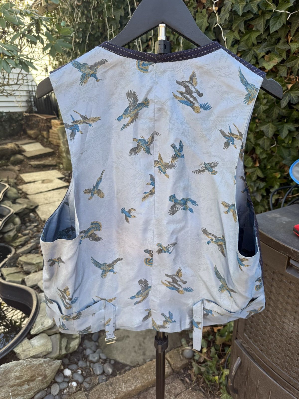 Vintage Vintage Custom Pinestriped Vest Duck Silk/Wool Retail $398 🇺🇸 Size 42R - 2 Thumbnail