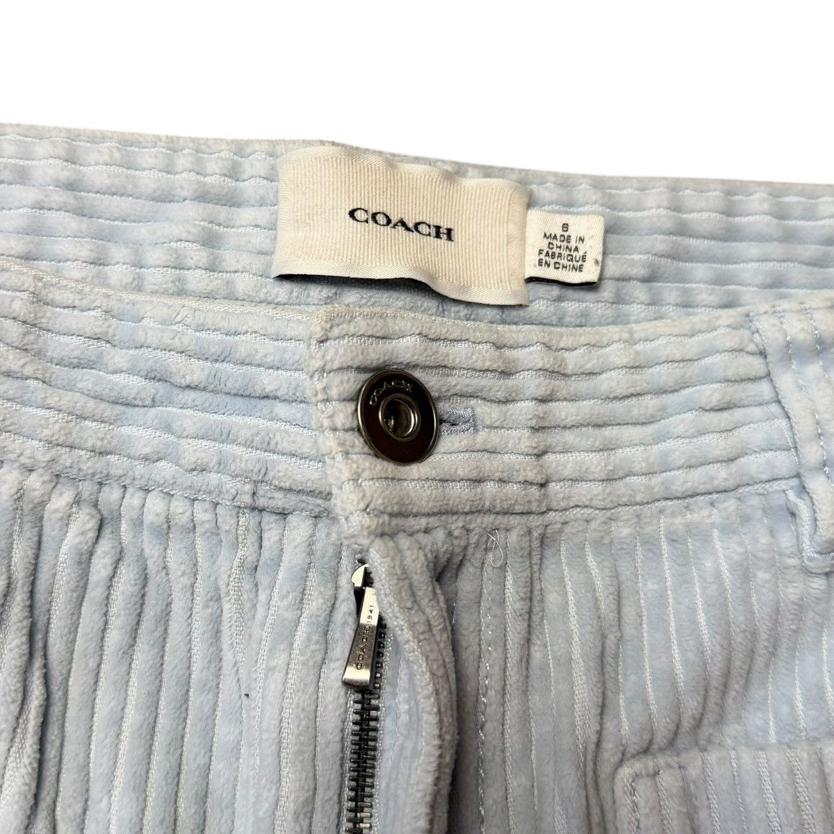Coach Coach Ice Blue Corduroy Straight Leg Pants Size 28" / US 6 / IT 42 - 4 Thumbnail