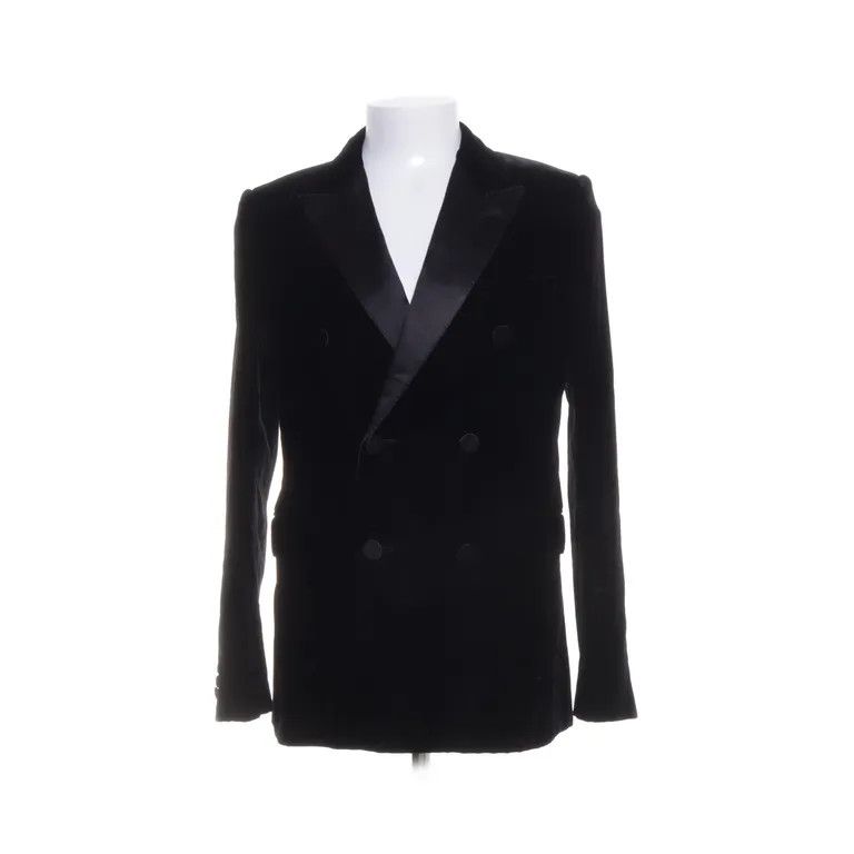 Saint Laurent Paris S/S16 Double Breasted Velvet Blazer Jacket x Hedi Slimane Size US S / EU 44-46 / 1 - 1 Thumbnail