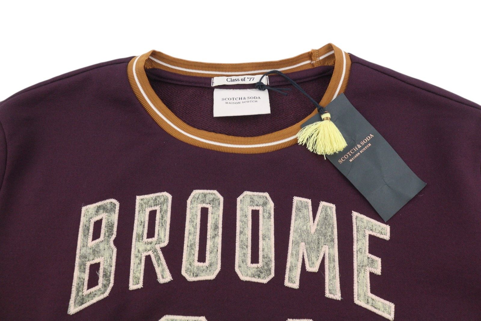 Scotch & Soda M Dark Purple Crew Neck Sweatshirt 89107 Size M / US 6-8 / IT 42-44 - 5 Thumbnail
