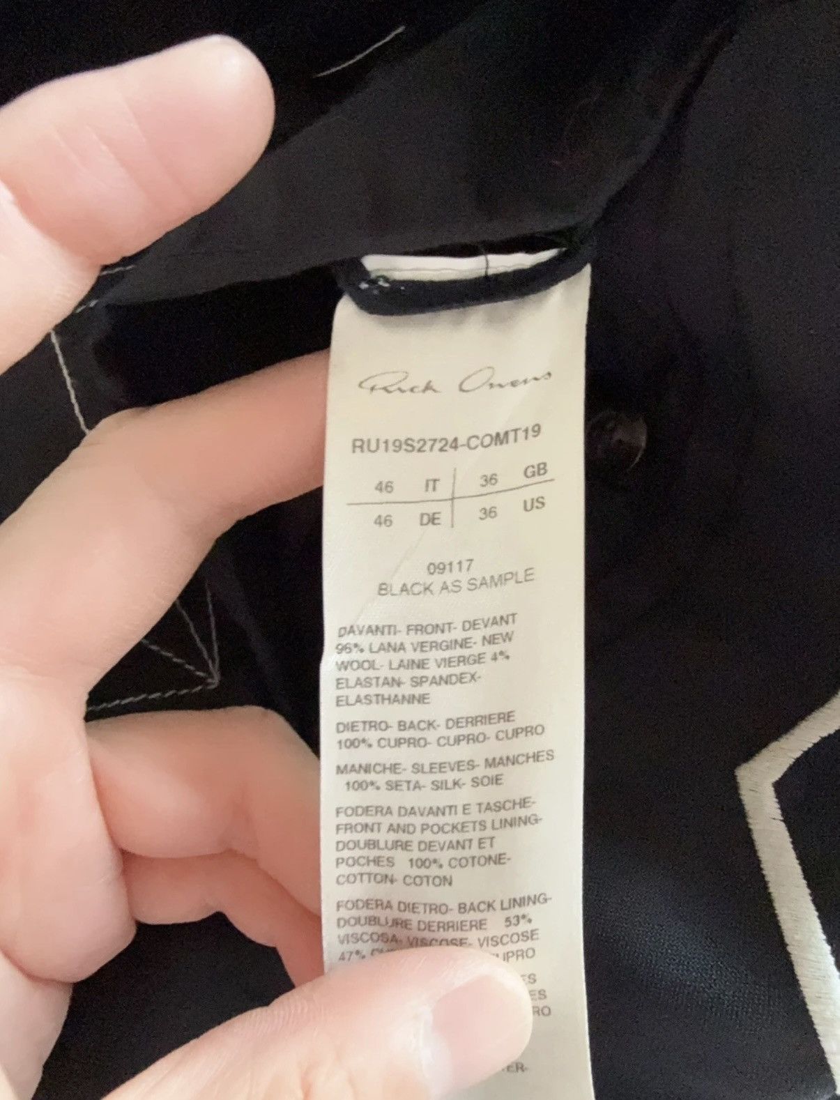 Rick Owens Rick Owens Mainline Runway Blazer Size 46L - 3 Thumbnail