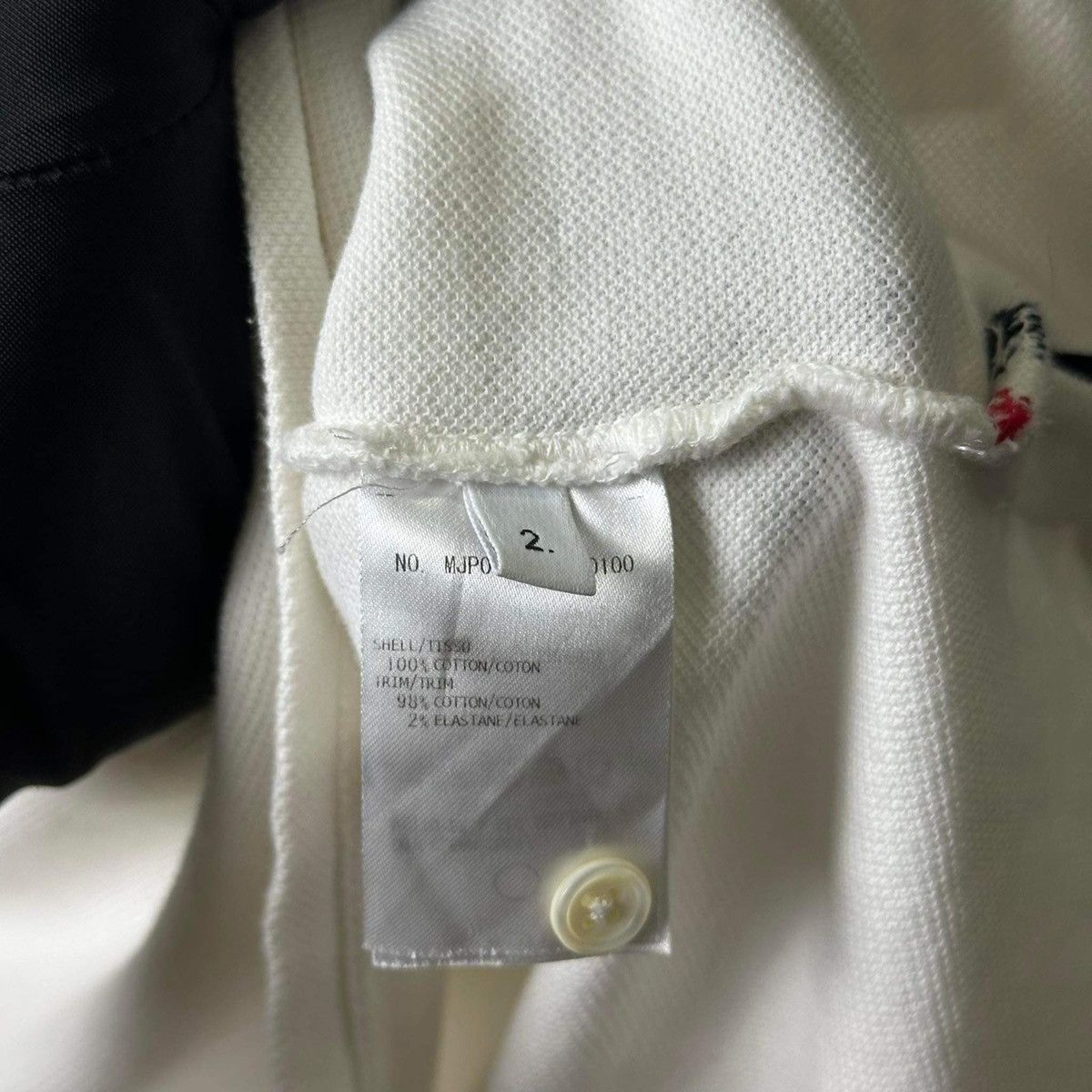 Thom Browne THOM BROWNE BACK STRIPED WHITE POLO SHIRT Size US M / EU 48-50 / 2 - 6 Thumbnail