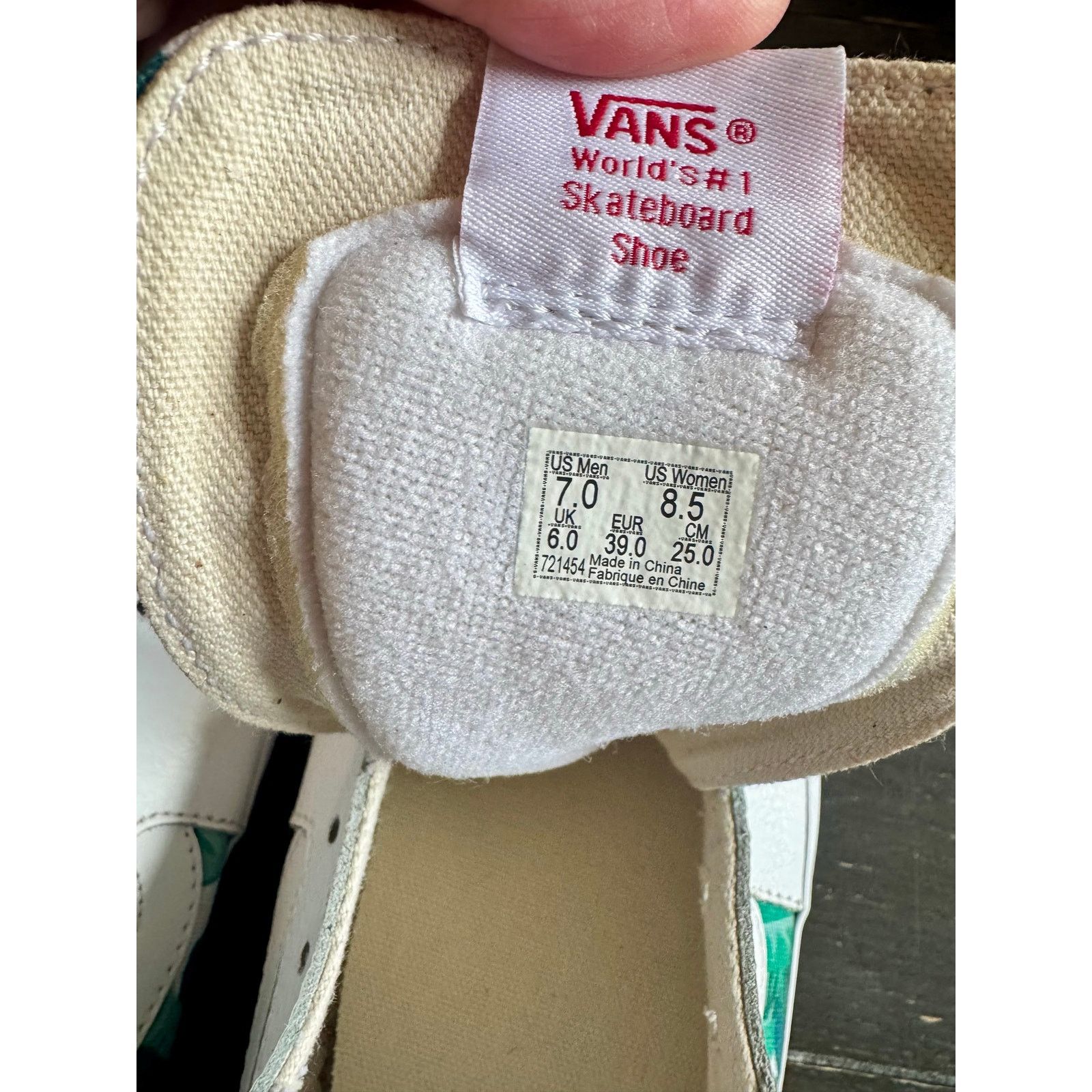 Vans Vans "Leaf Me Alone" Custom SK8-HiShoes | Women’s Size 8.5 Size US 8.5 / IT 38.5 - 6 Thumbnail