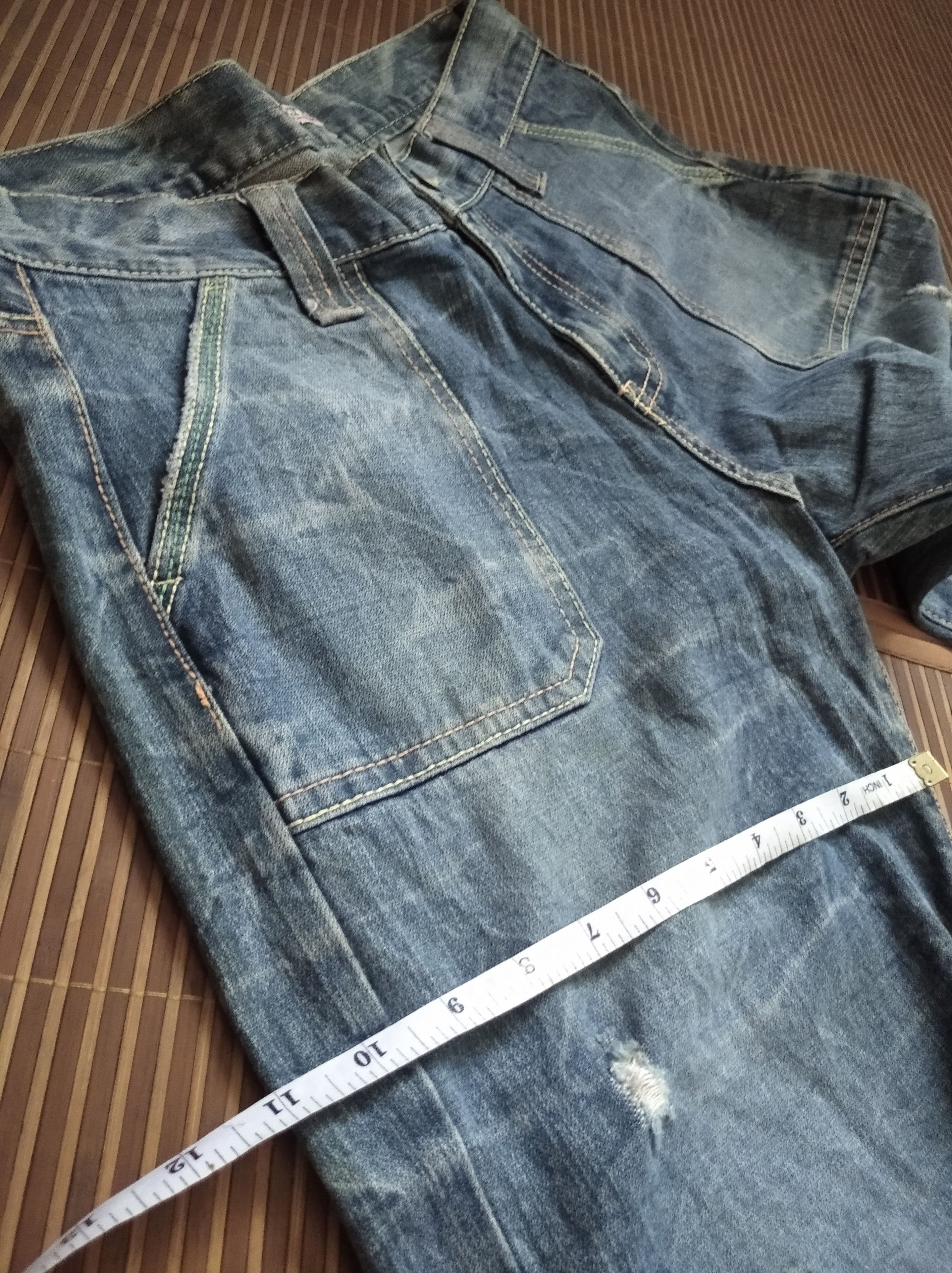 If Six Was Nine × Japanese Brand Vintage’90s🔥Daily Topics🔥Distressed Rusty Light Blue Jeans Size US 32 / EU 48 - 12 Thumbnail