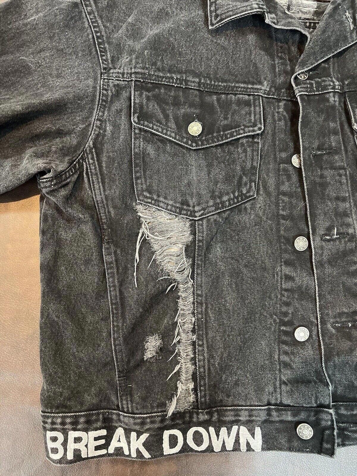 The Unbranded Brand Vintage Denim Jacket Graphic BREAK DOWN BREAK AWAY Size US XXL / EU 58 / 5 - 8 Thumbnail