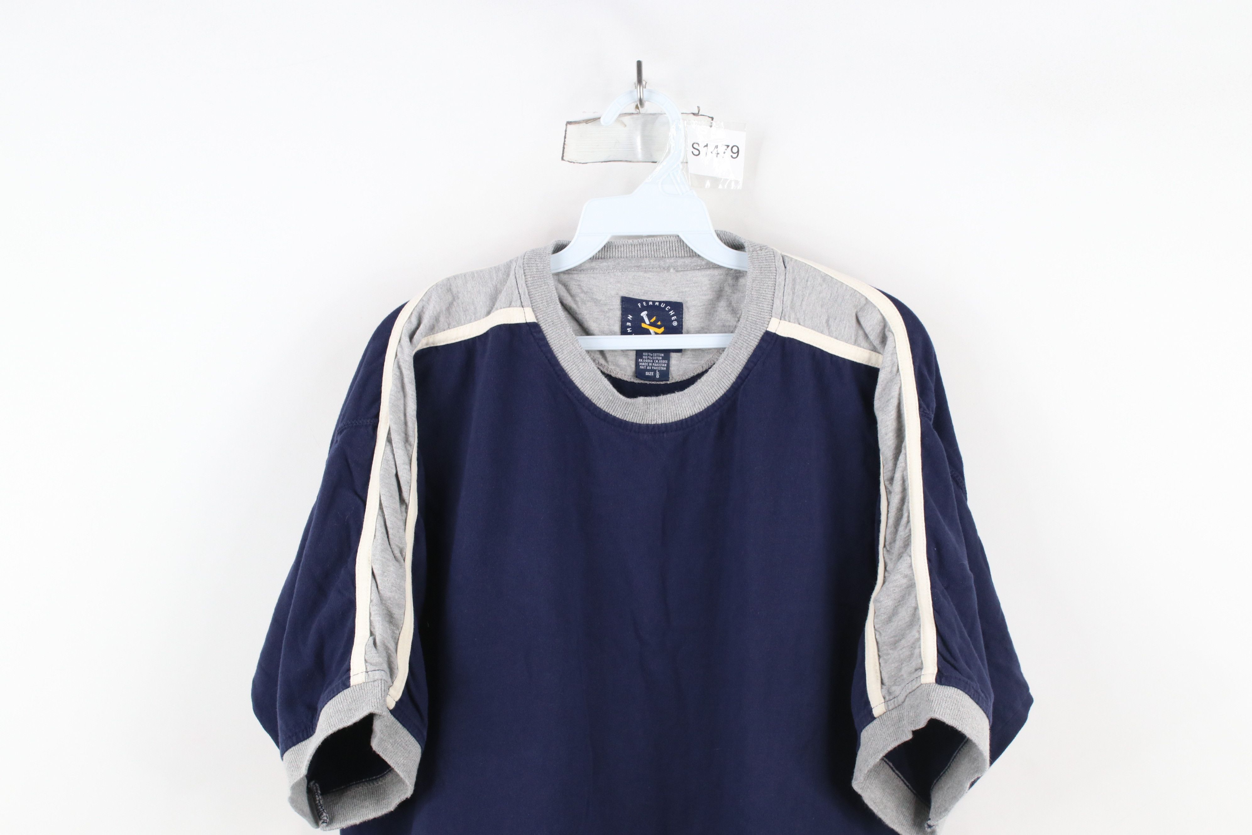 Vintage Vintage 90s Streetwear Block Heavyweight T-Shirt Cotton Size US L / EU 52-54 / 3 - 2 Thumbnail